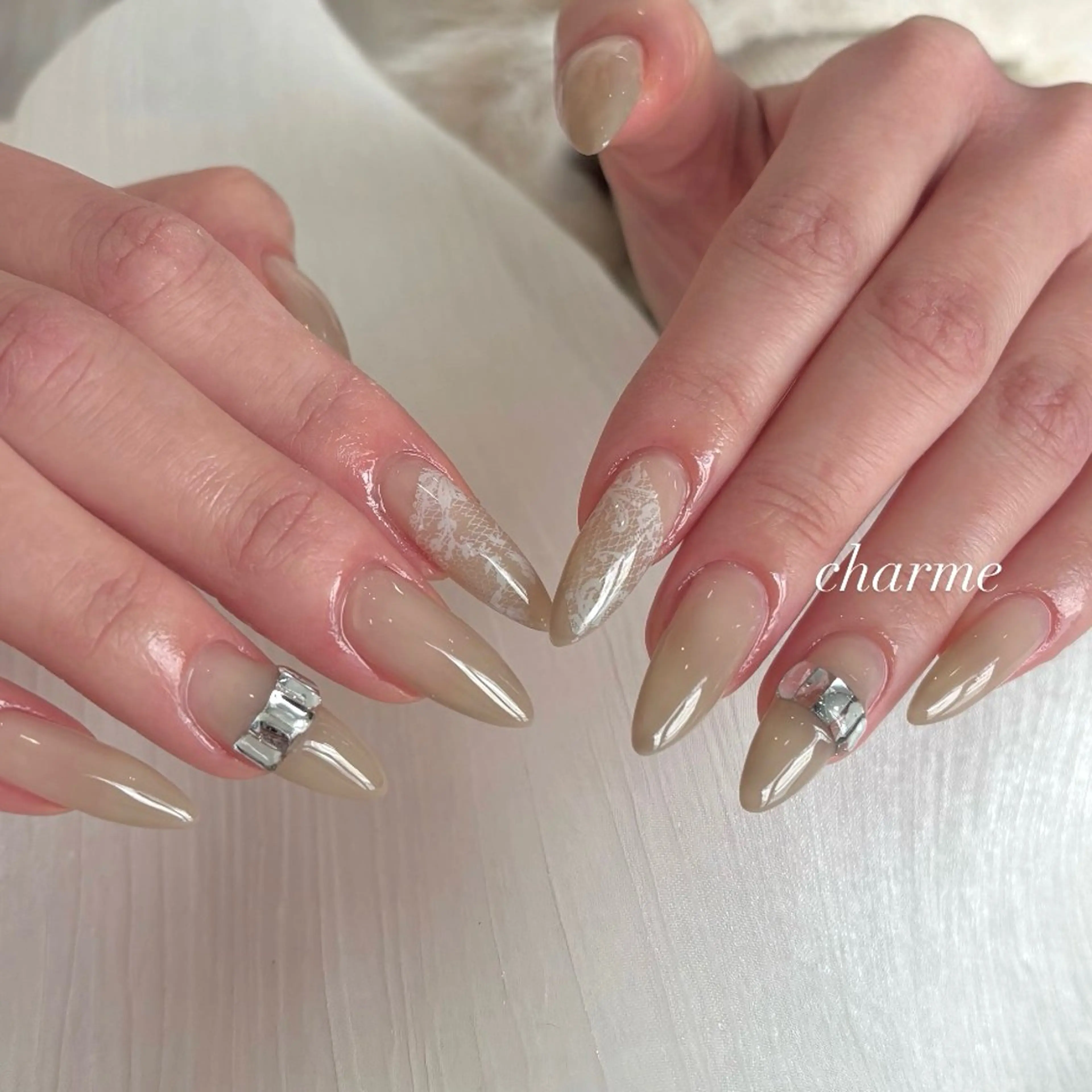 ネイル ワンホンネイル ハンドネイル charme nailのネイルデザイン