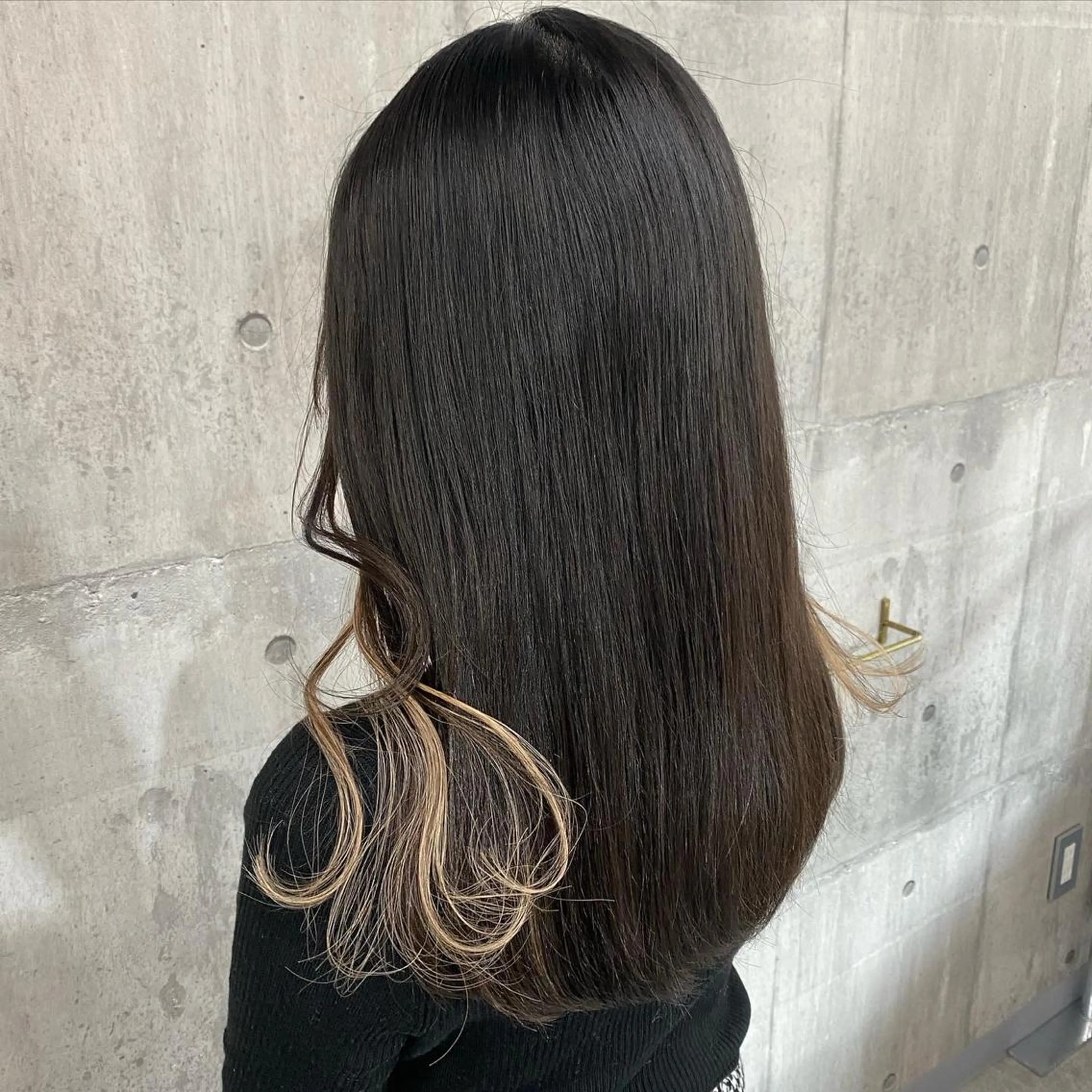 セミロング カラー エクステ SHURI❤️‍🔥 中/韓mix ♡のヘアスタイル