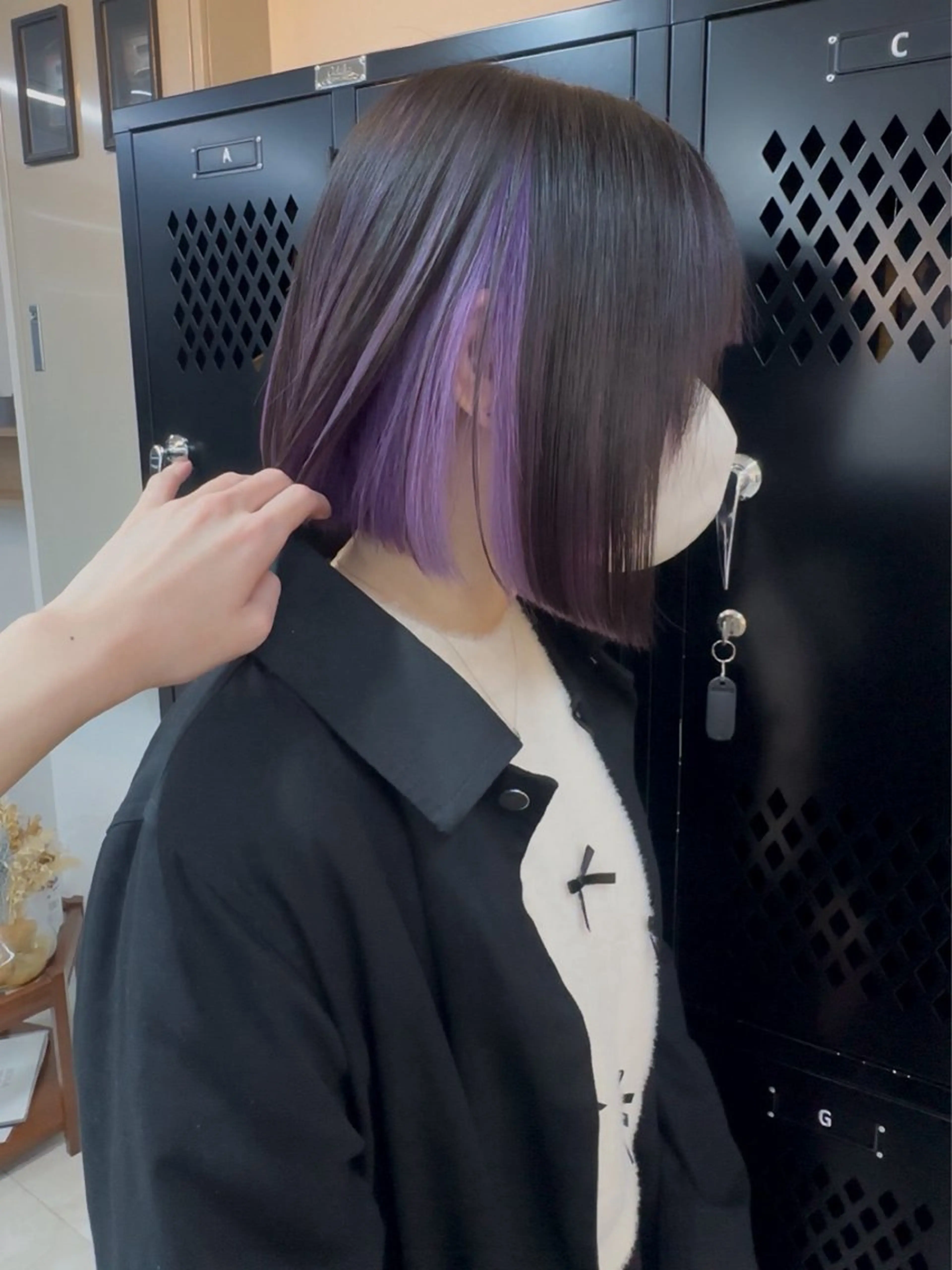 ミディアム ヘアカラー 柏井 陽菜のヘアスタイル