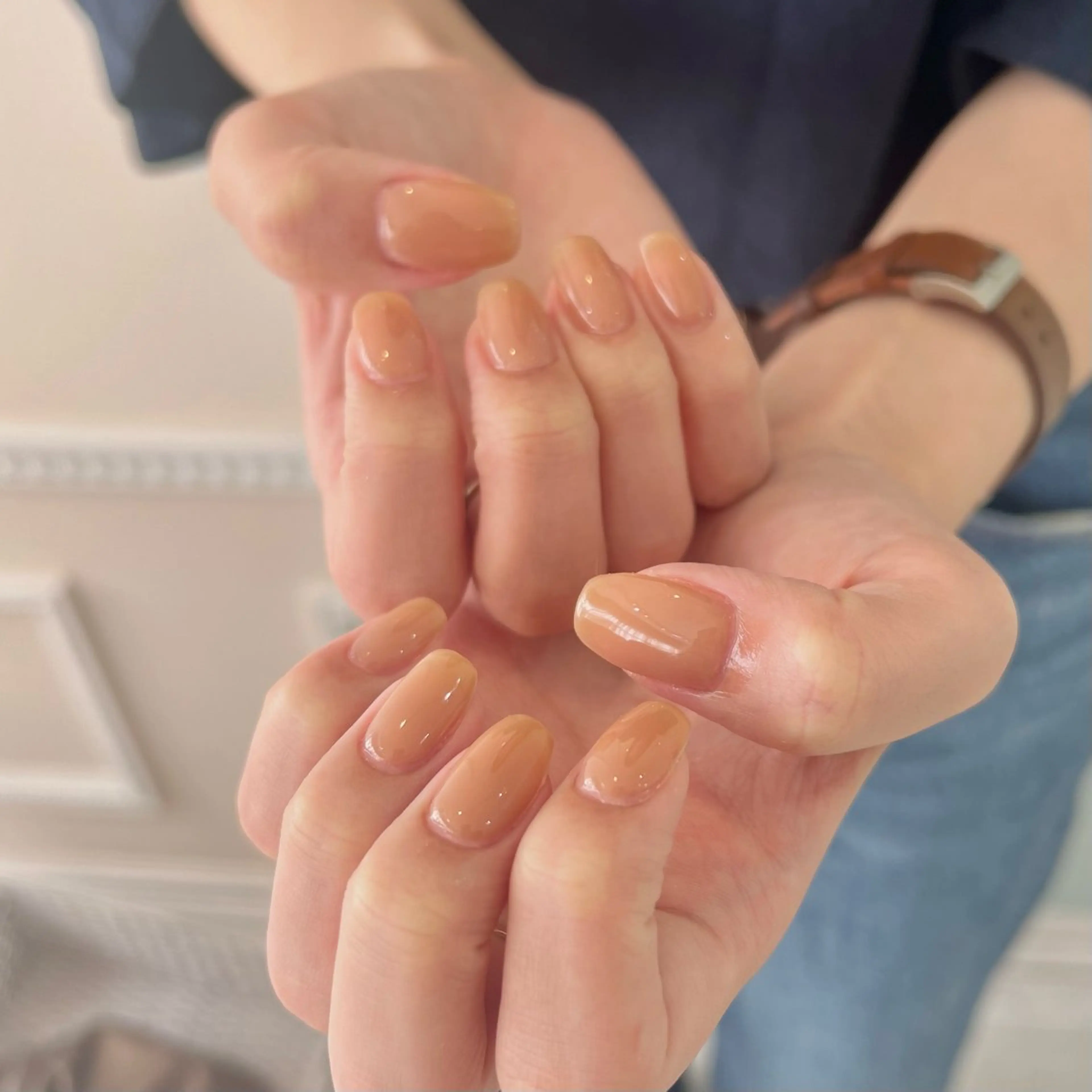 ネイル ハンドネイル 🎀チーク/ちゅるん 🫧chisa🎀のネイルデザイン