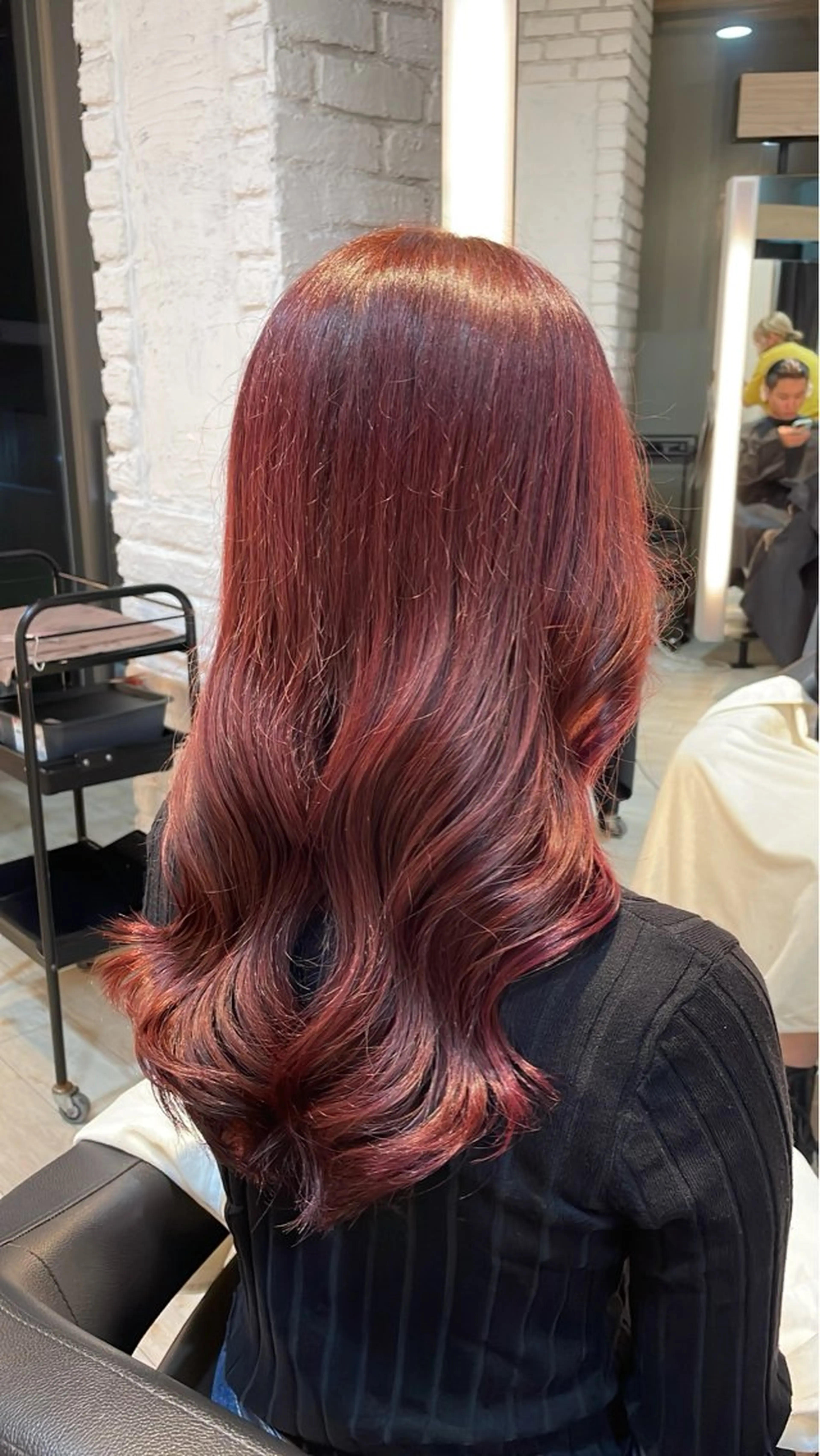 セミロング カラー ブリーチ/髪質改善/ ハイトーン/暖色のヘアスタイル