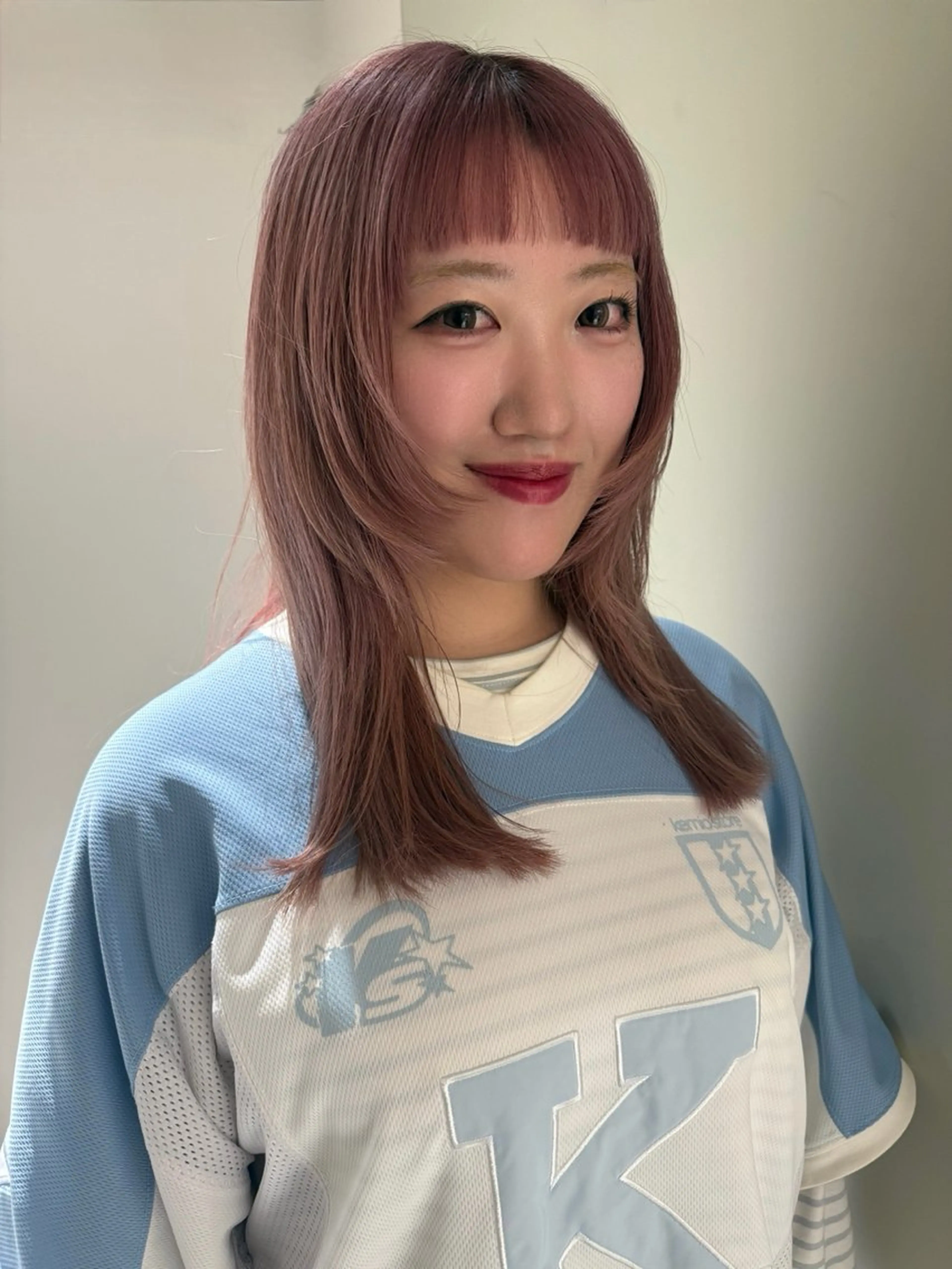 セミロング 顔周りカット 【haRu ハル】 ゴトウハナのヘアスタイル