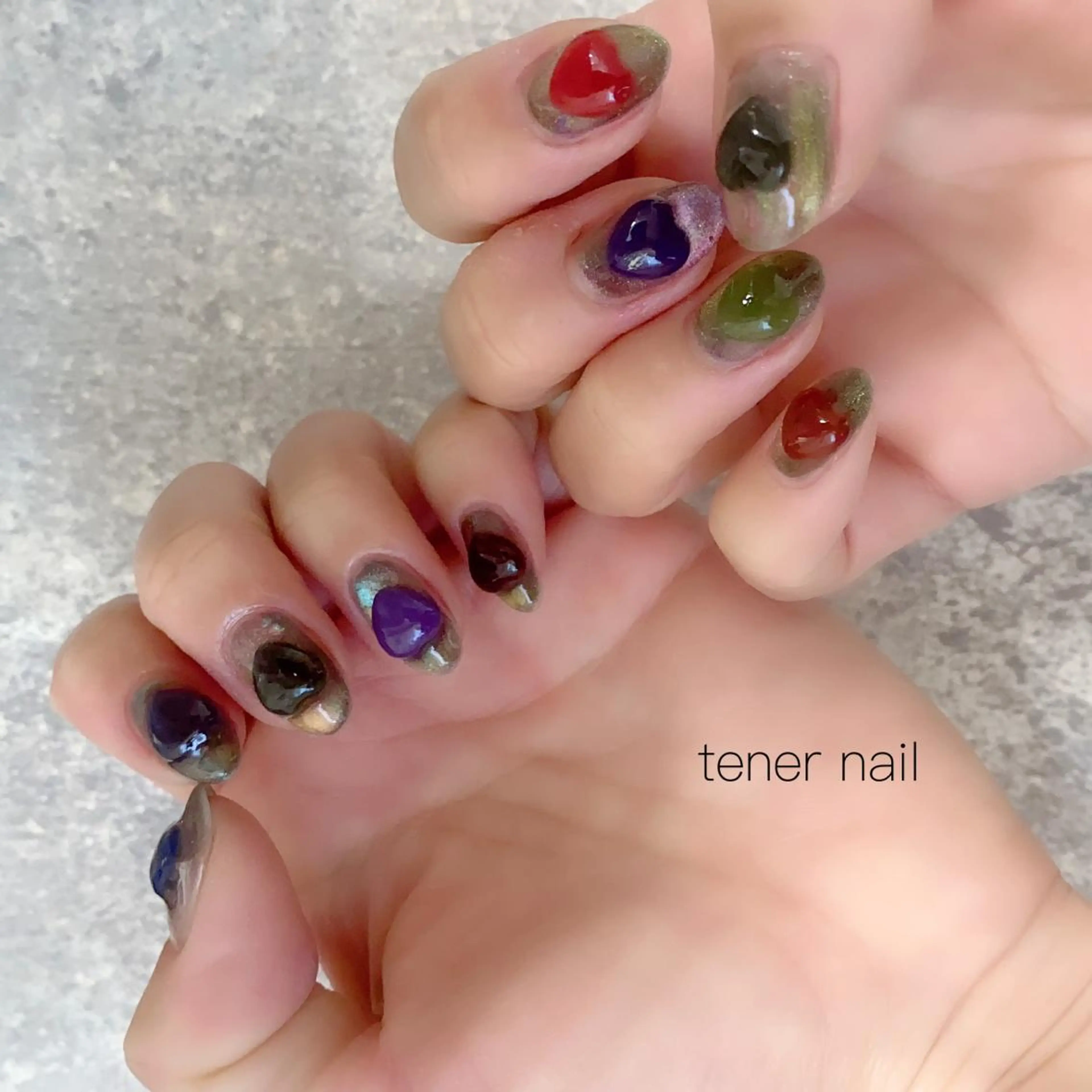 ネイル ハート テネルネイル tener nailのネイルデザイン