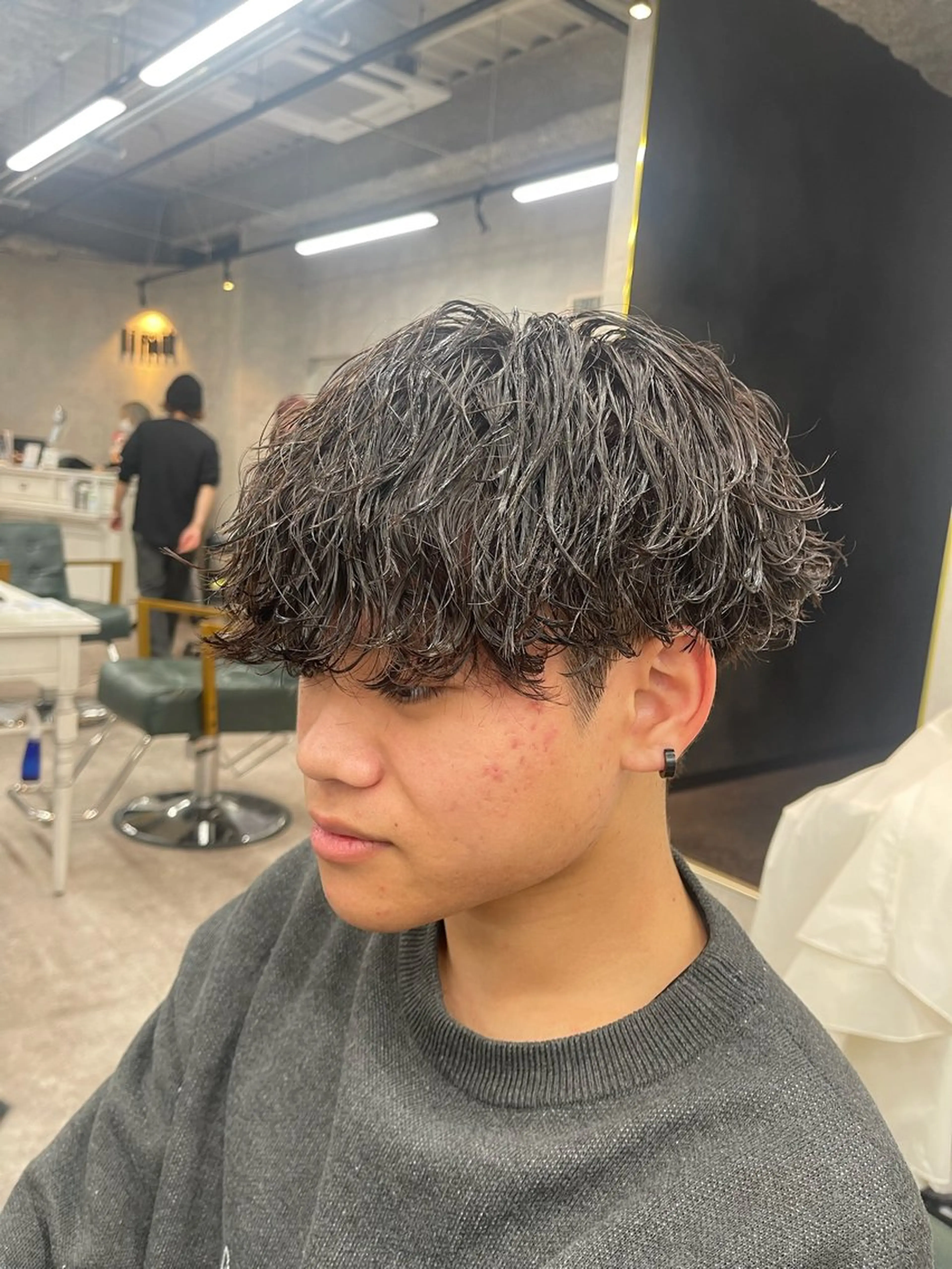 ミディアム パーマ メンズ ✨メンズ支持率no1 野上✨のヘアスタイル