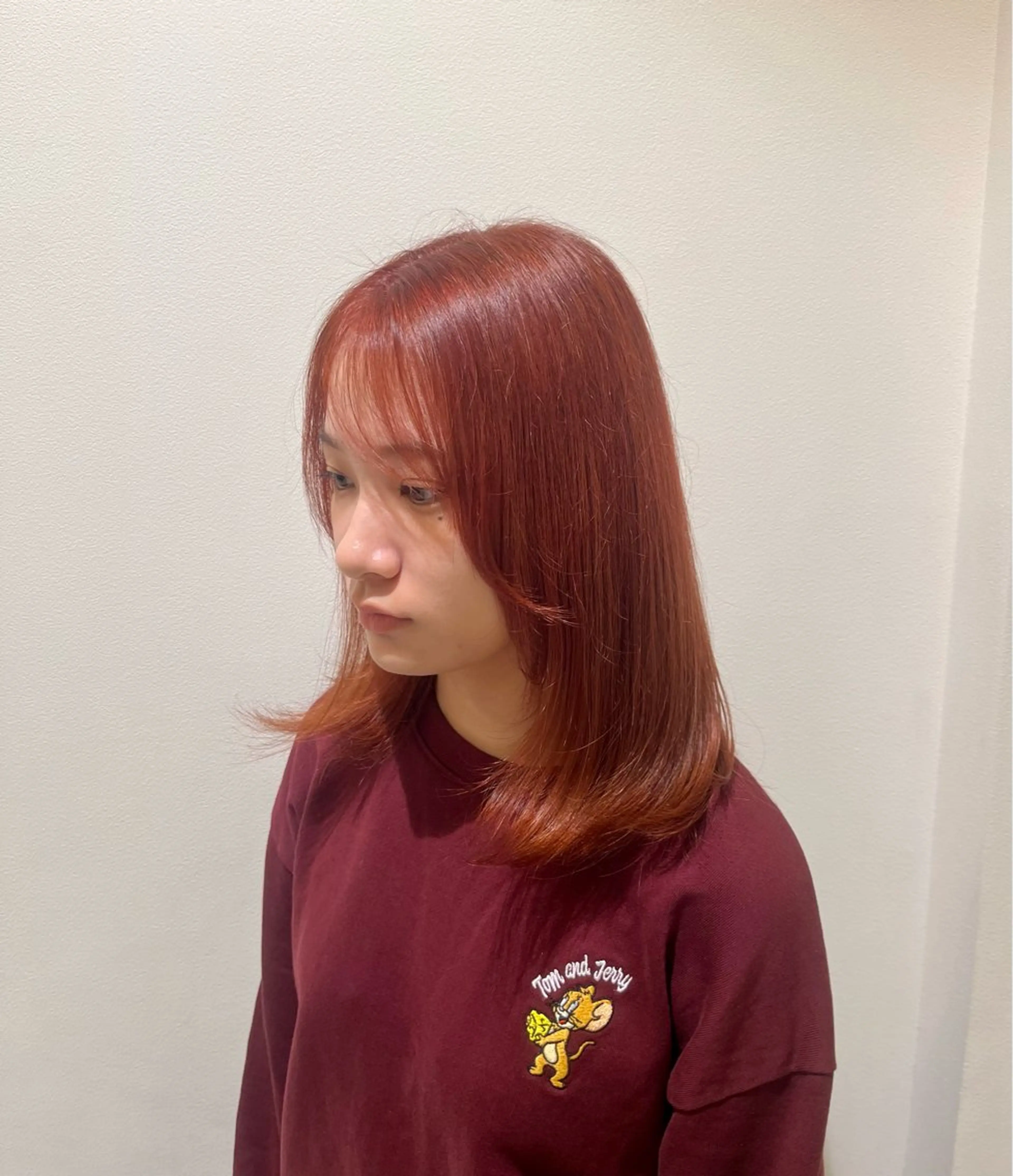 ミディアム カラー ヘアカラー 所 有紗のヘアスタイル