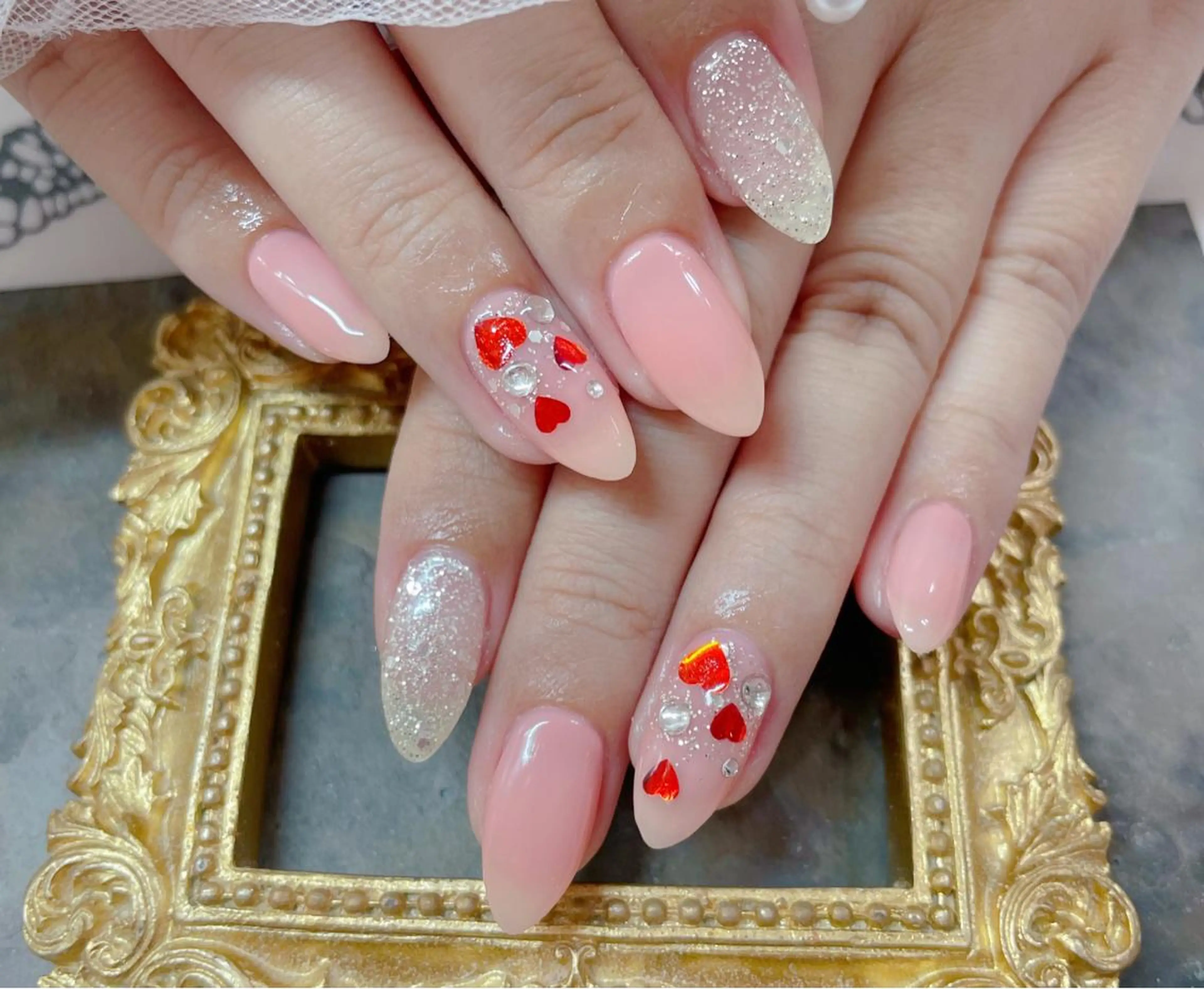 ネイル ハンドネイル マジック ミラーのネイルデザイン