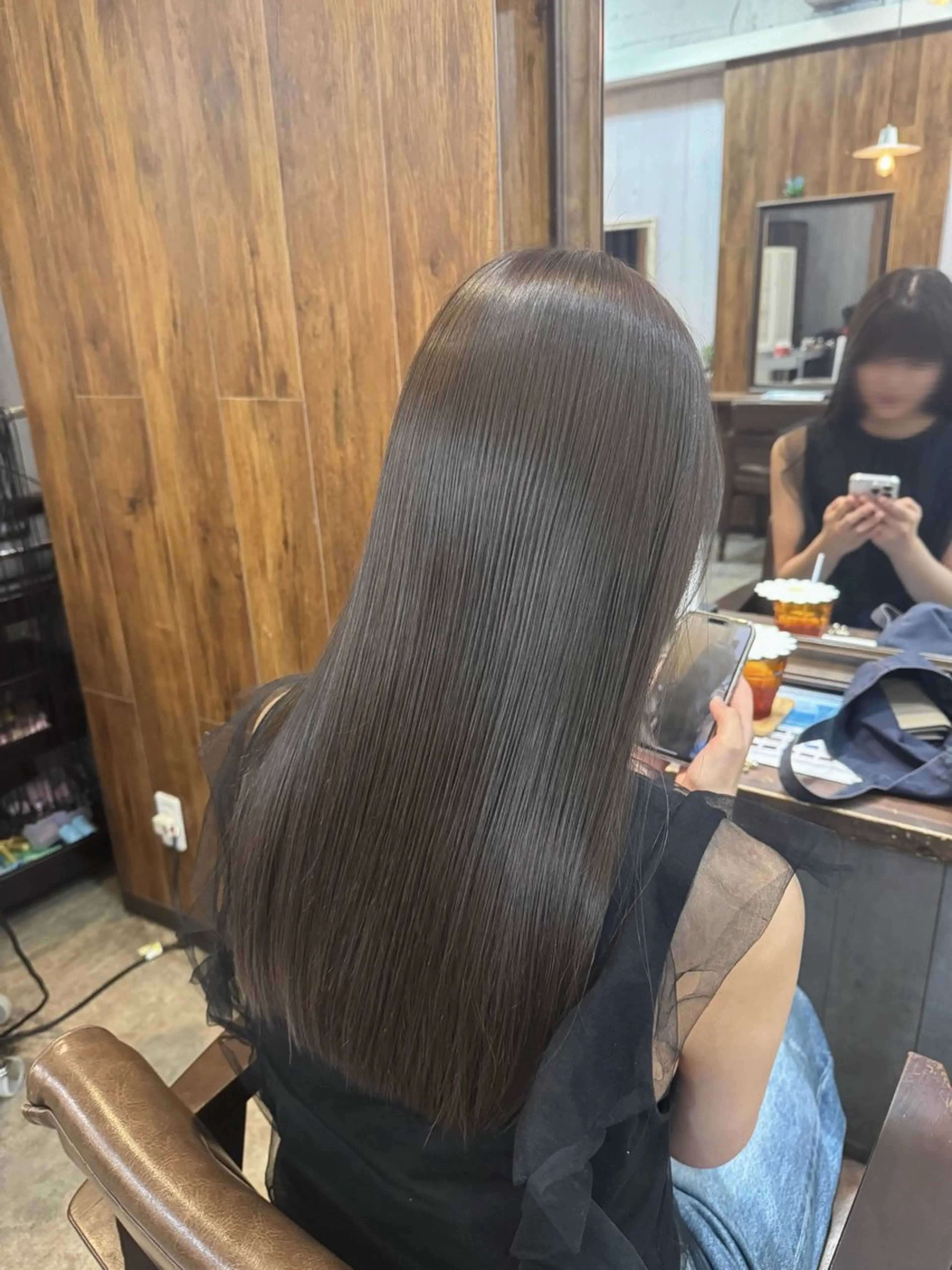 ロング カット ヘアカラー トリートメント 💎縮毛矯正/透明感 カラー💎椎葉みひろのヘアスタイル