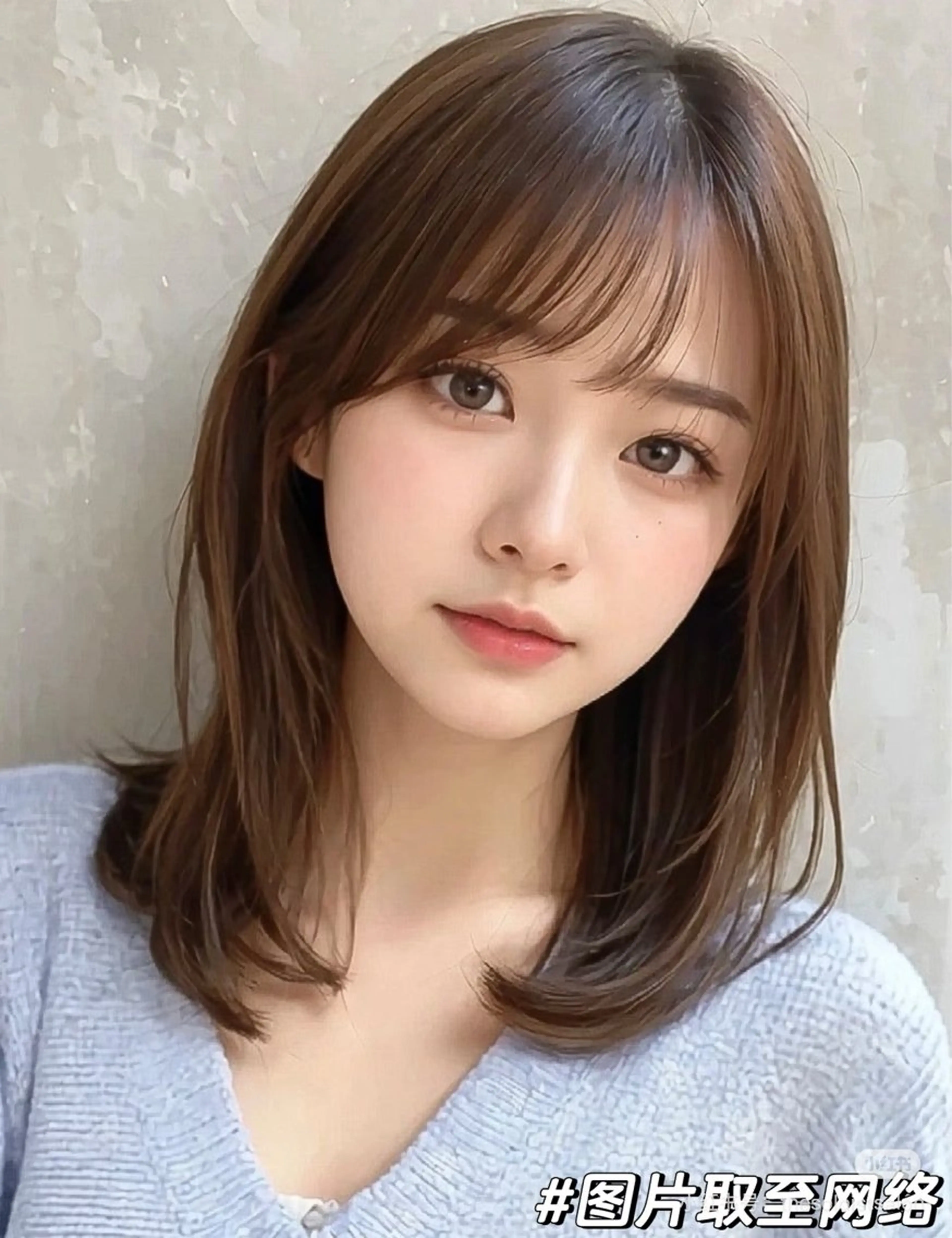 ミディアム カラー ヘアアレンジ ブリーチ ブリーチなしカラー レイヤーカット GLanz 朱蒙のヘアスタイル