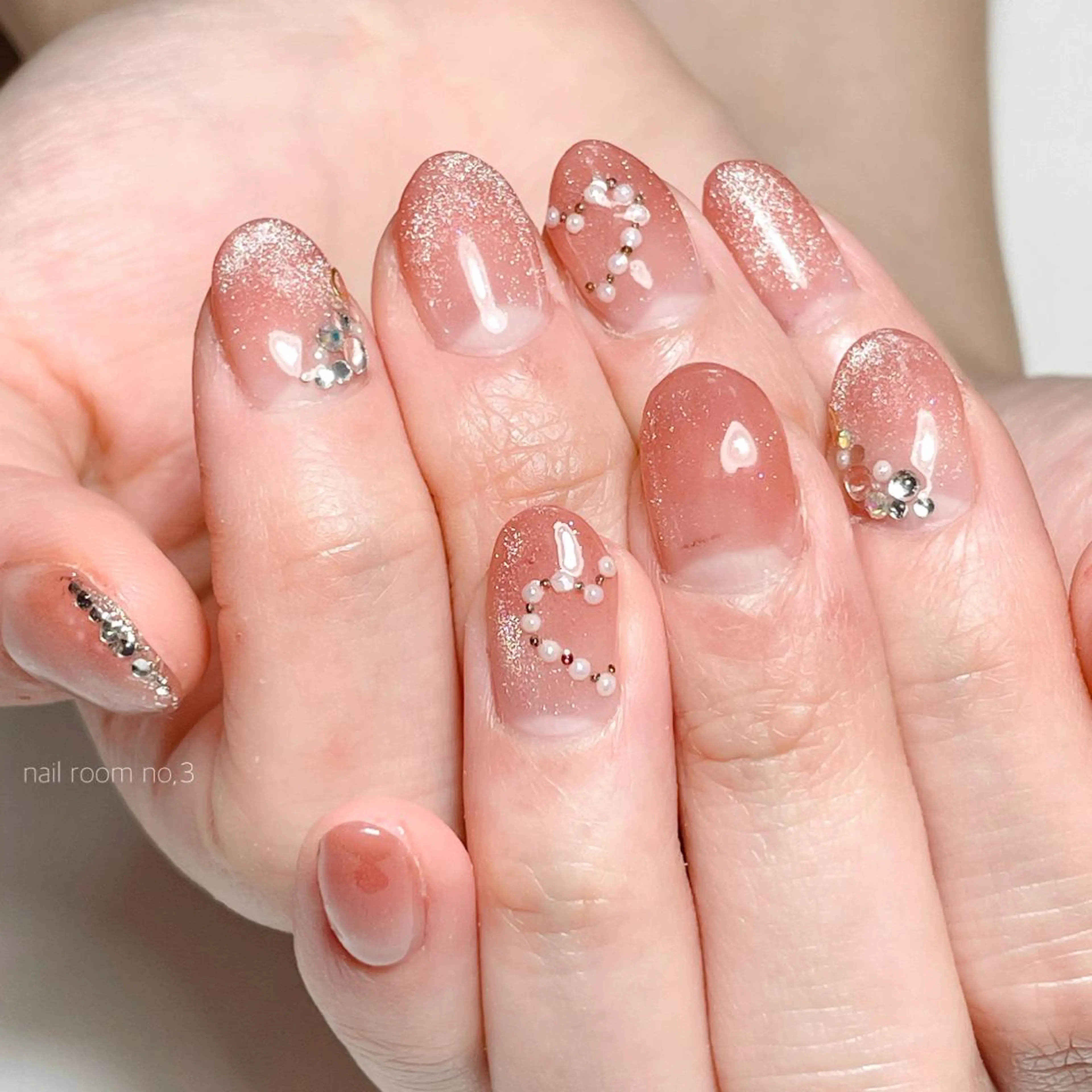 ネイル アートネイル 卒業式 マグネットネイル K yukaのネイルデザイン