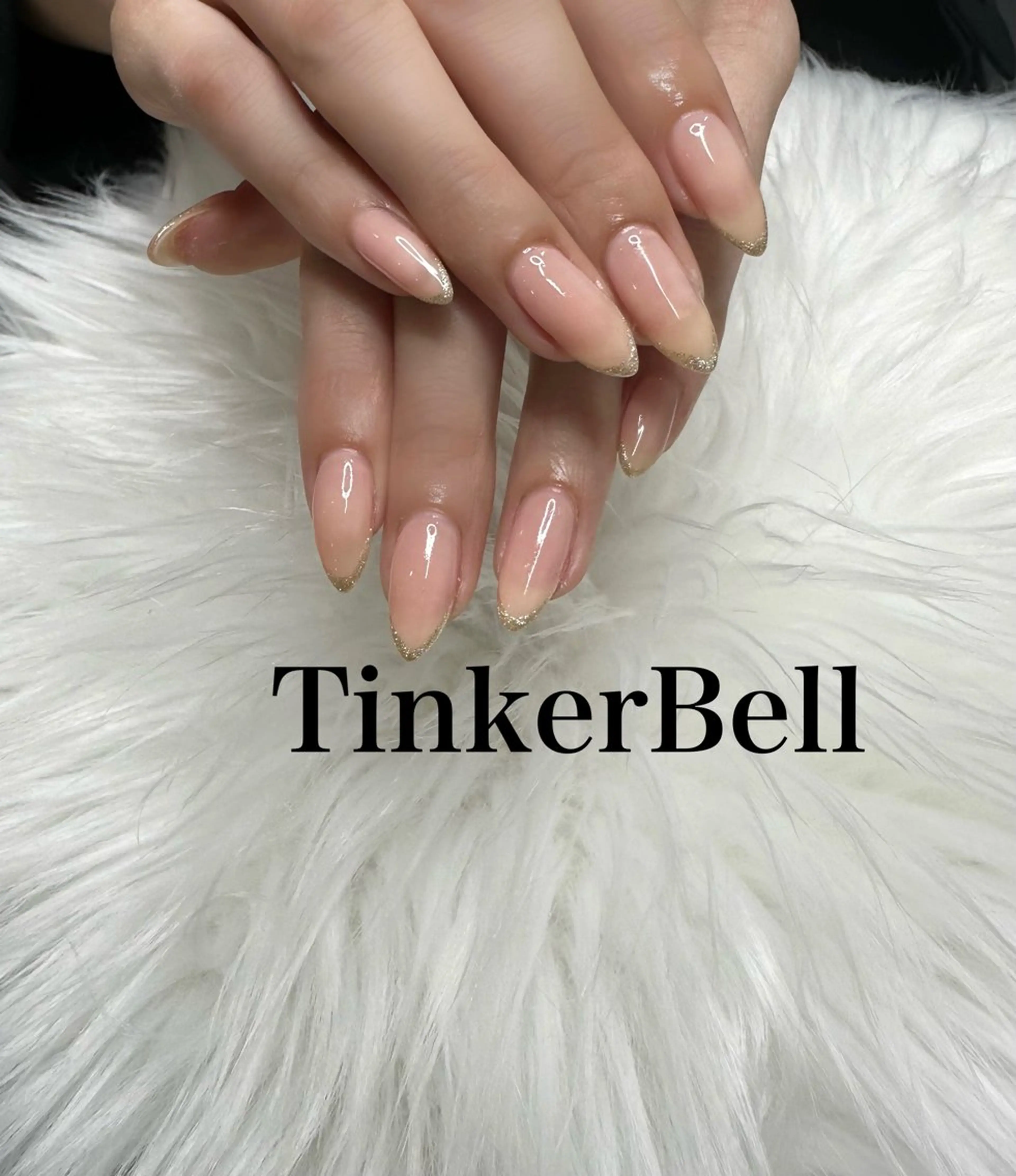 ネイル ラメ(グリッター) ハンドネイル Tinker Bellのネイルデザイン