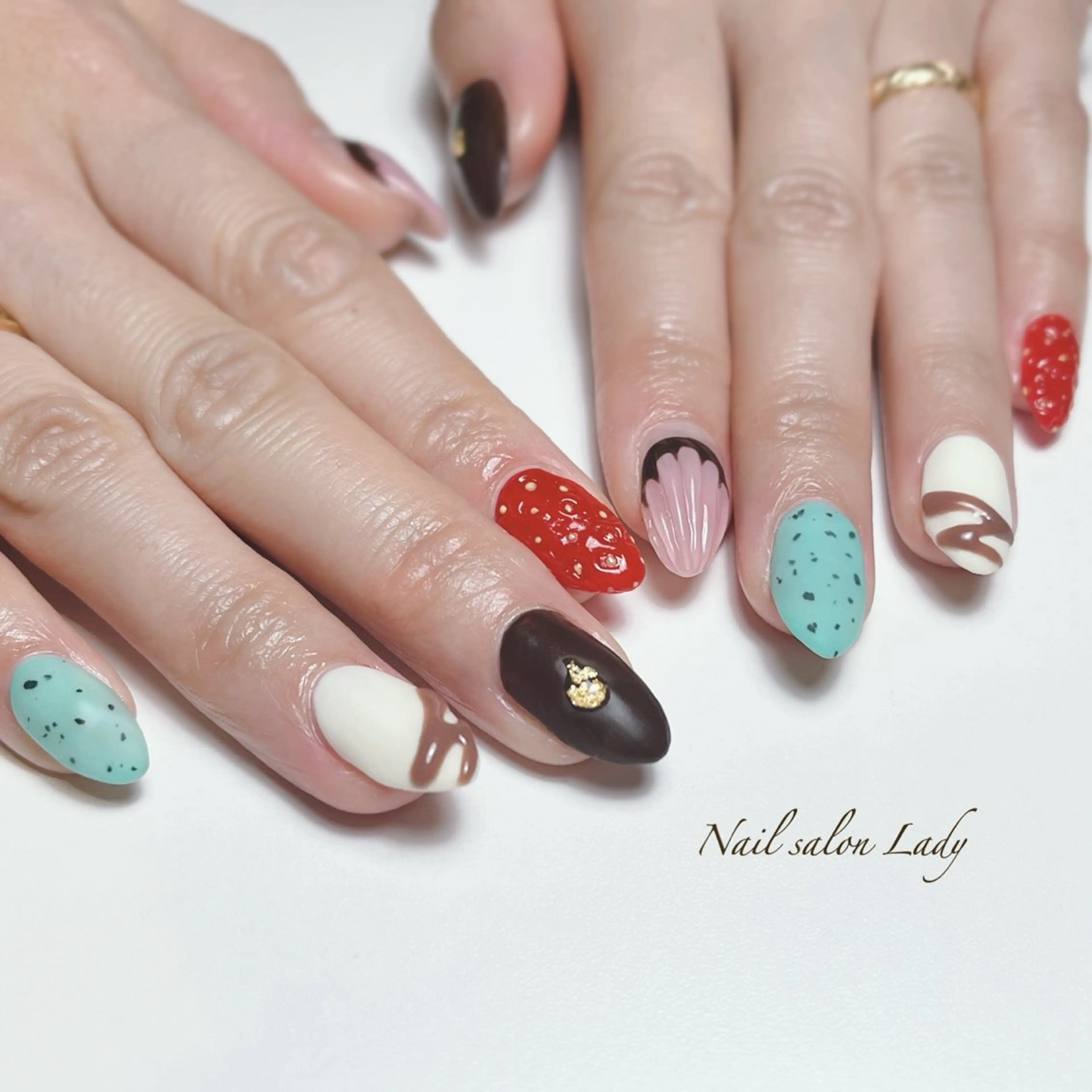 ネイル バレンタイン ハンドネイル Nail salon Ladyのネイルデザイン