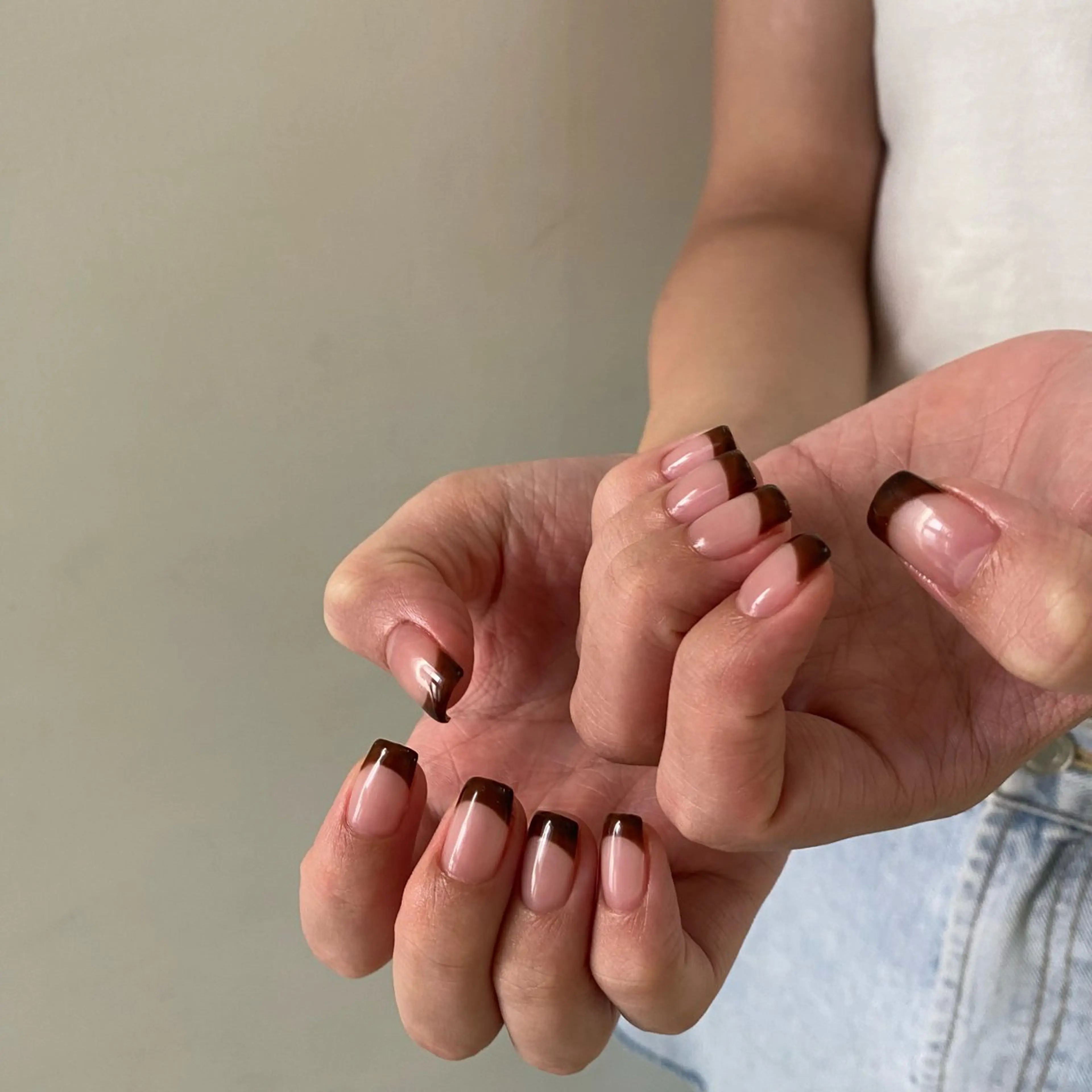 【オフなし】フレンチネイル（ベースカラー無し）☀️の写真