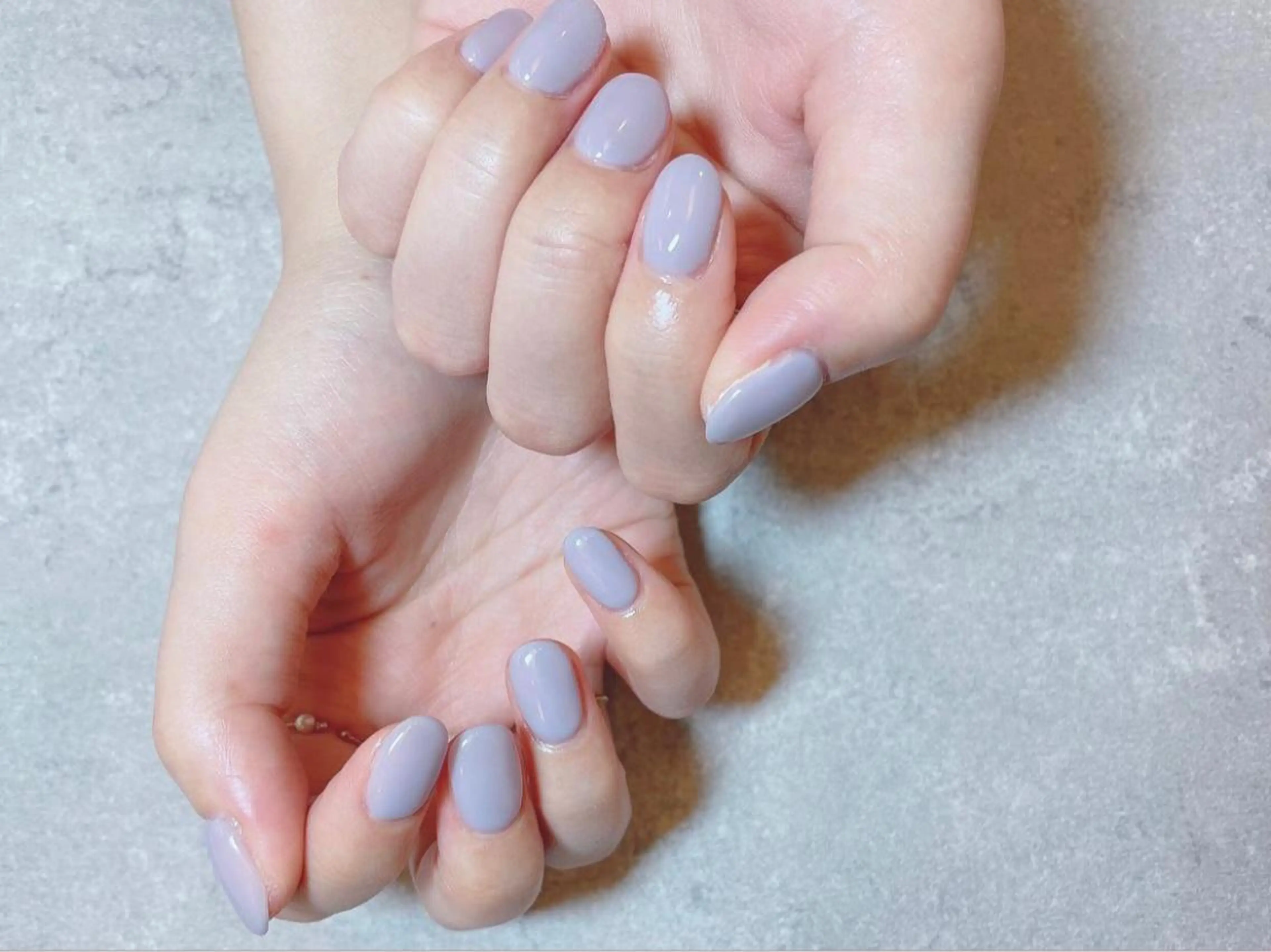 ネイル ワンカラーネイル パープル ショートネイル シンプルネイル ハンドネイル foglia❁﻿. ⌇﻿imamuraのネイルデザイン