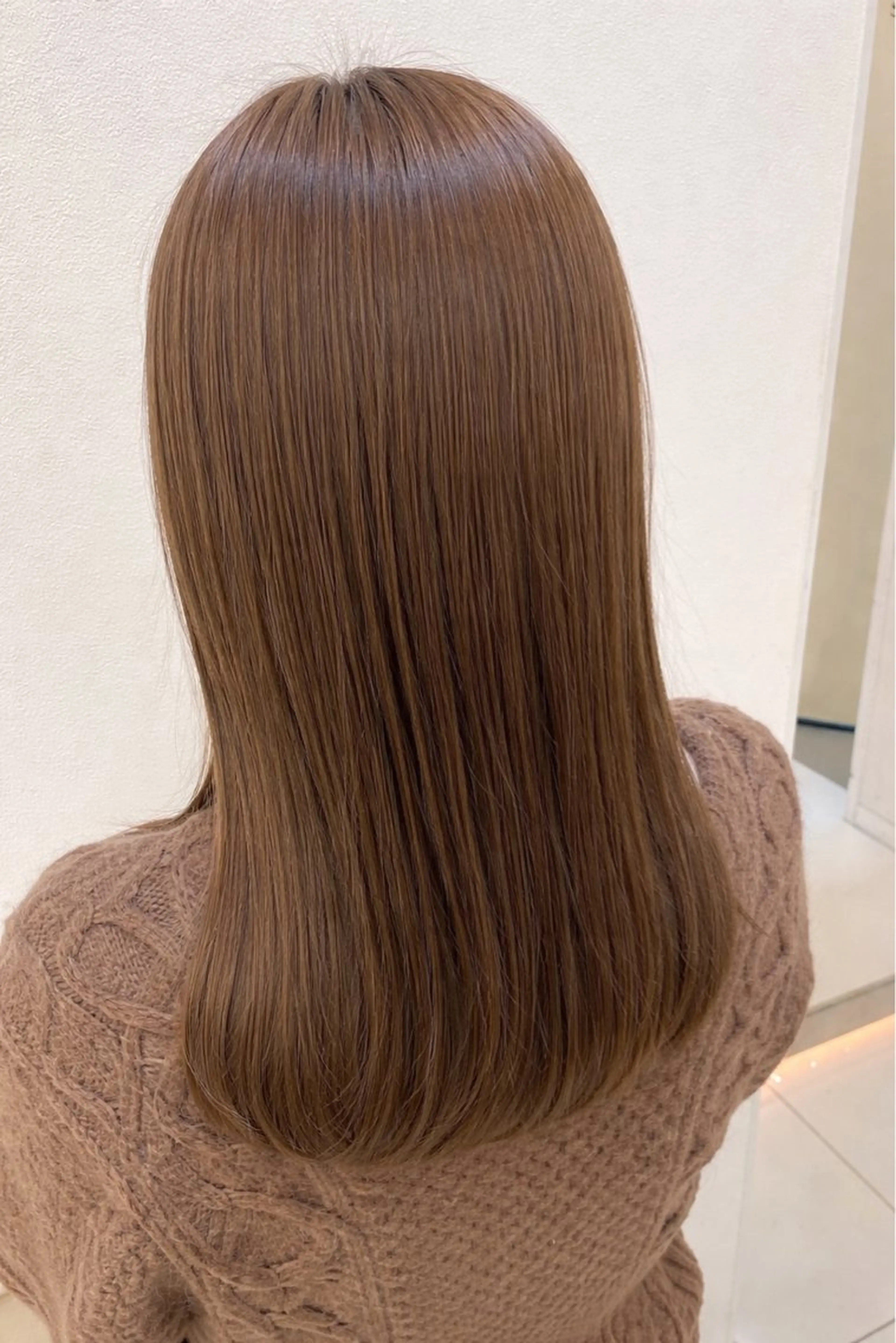 セミロング カラー カット ヘアカラー トリートメント ゆめ ベージュカラーのヘアスタイル