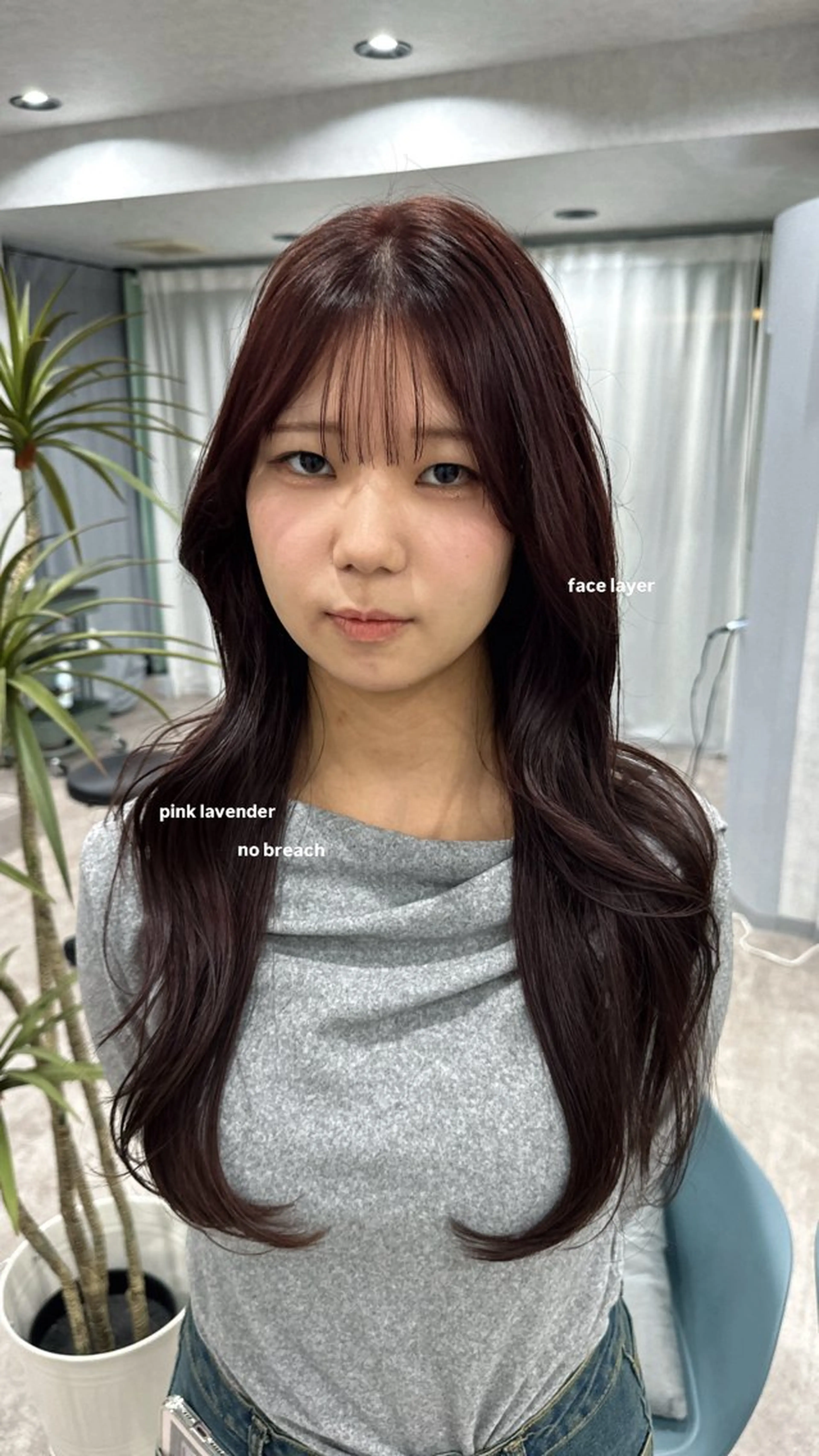 ロング カラー v-lab studio所属・韓国レイヤーカット/ 艶カラー/ noaのヘアスタイル