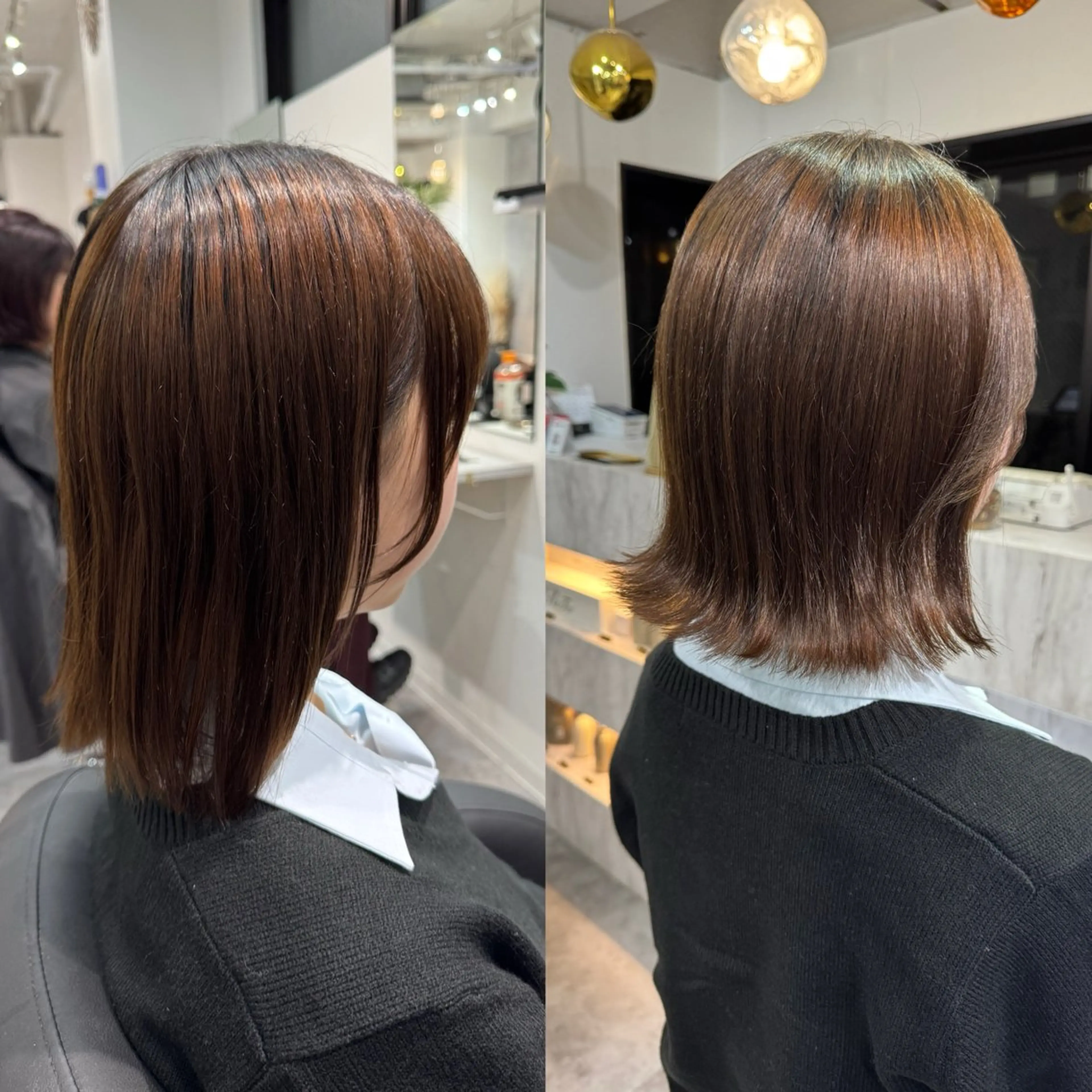 ミディアム ボブ 顔まわりレイヤー レイヤーカット 外ハネヘア 大船🫧メンズ・ ショートカット持田樹のヘアスタイル