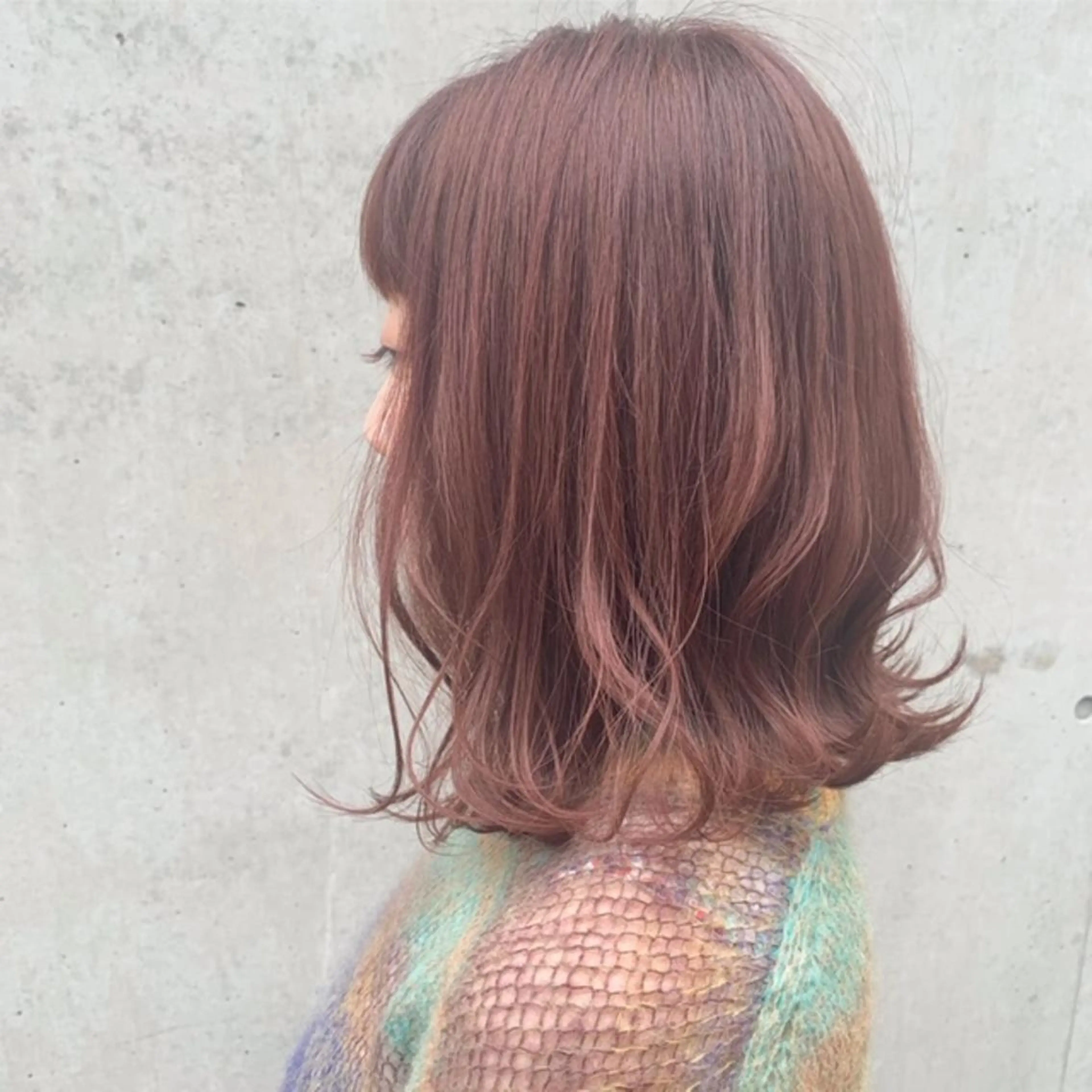 ミディアム カラー ブラウンカラー ラベンダーカラー ラベンダーピンク ピンクカラー ピンクブラウン HARUKA ♡モデル募集中♡のヘアスタイル