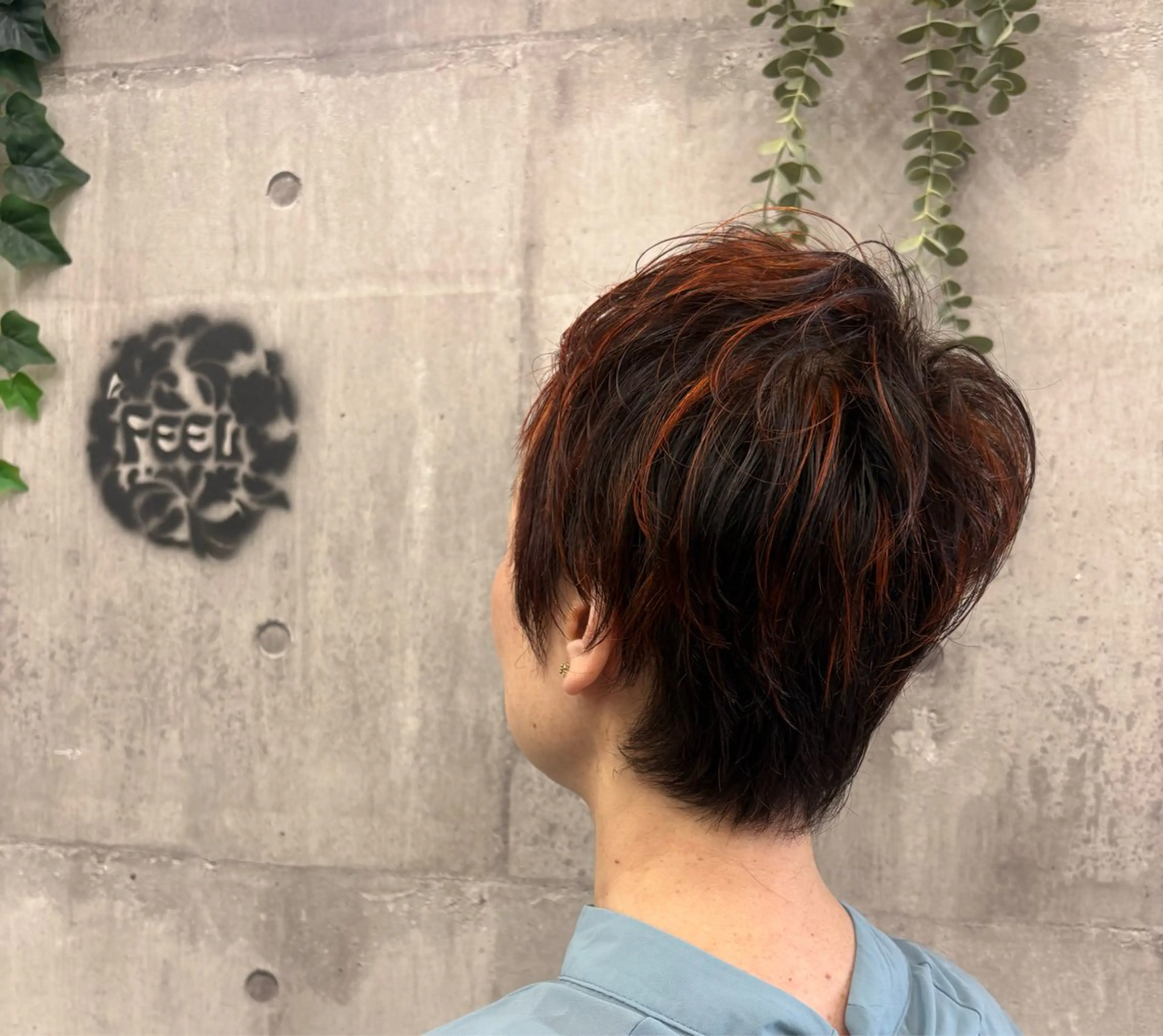 ショート カラー ハイライトカラー ハイライト ヘアカラー 堀田 瑠依のマツエク・マツパデザイン