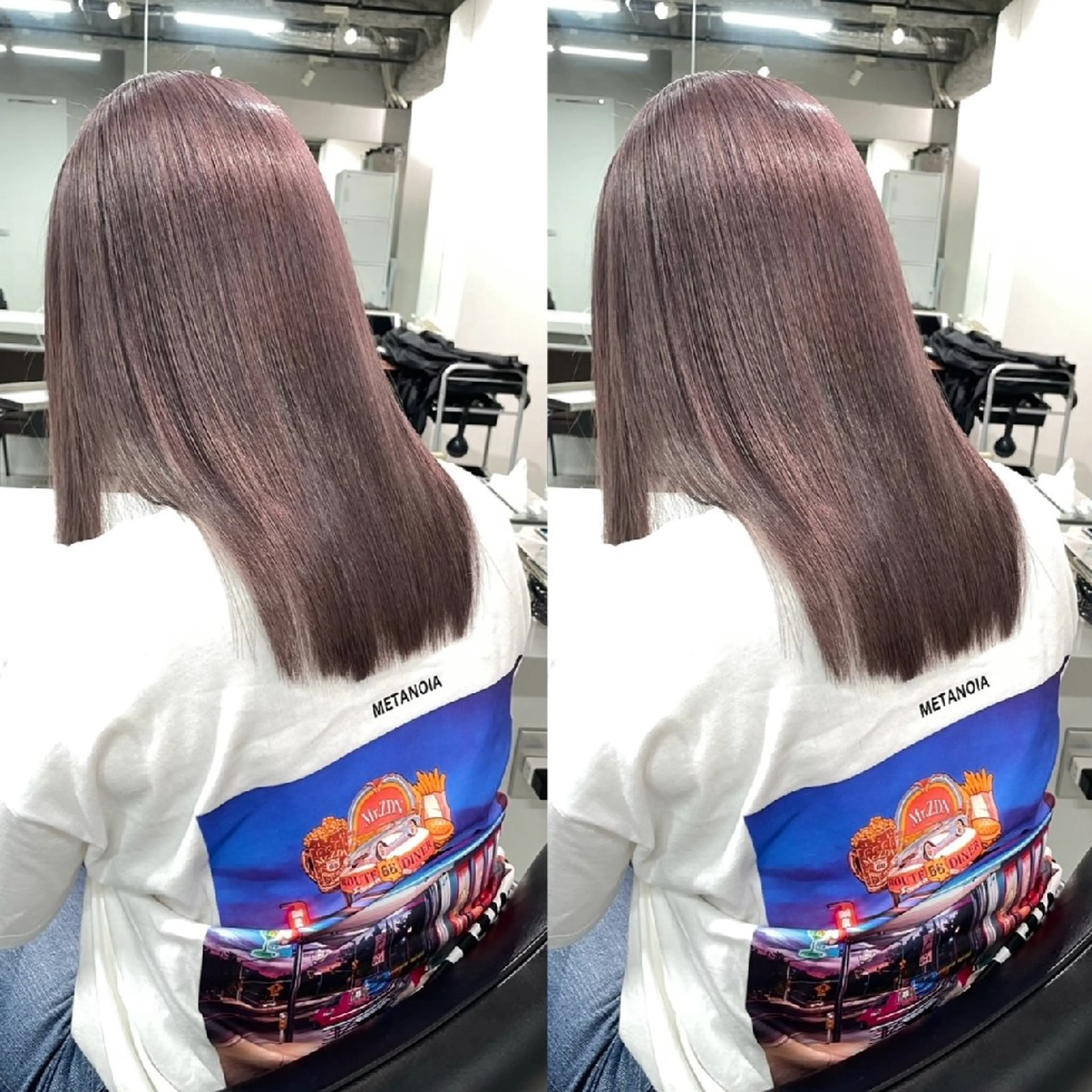 ミディアム カラー ✨弱酸性縮毛矯正✨ ✨髪質改善✨hiroのヘアスタイル