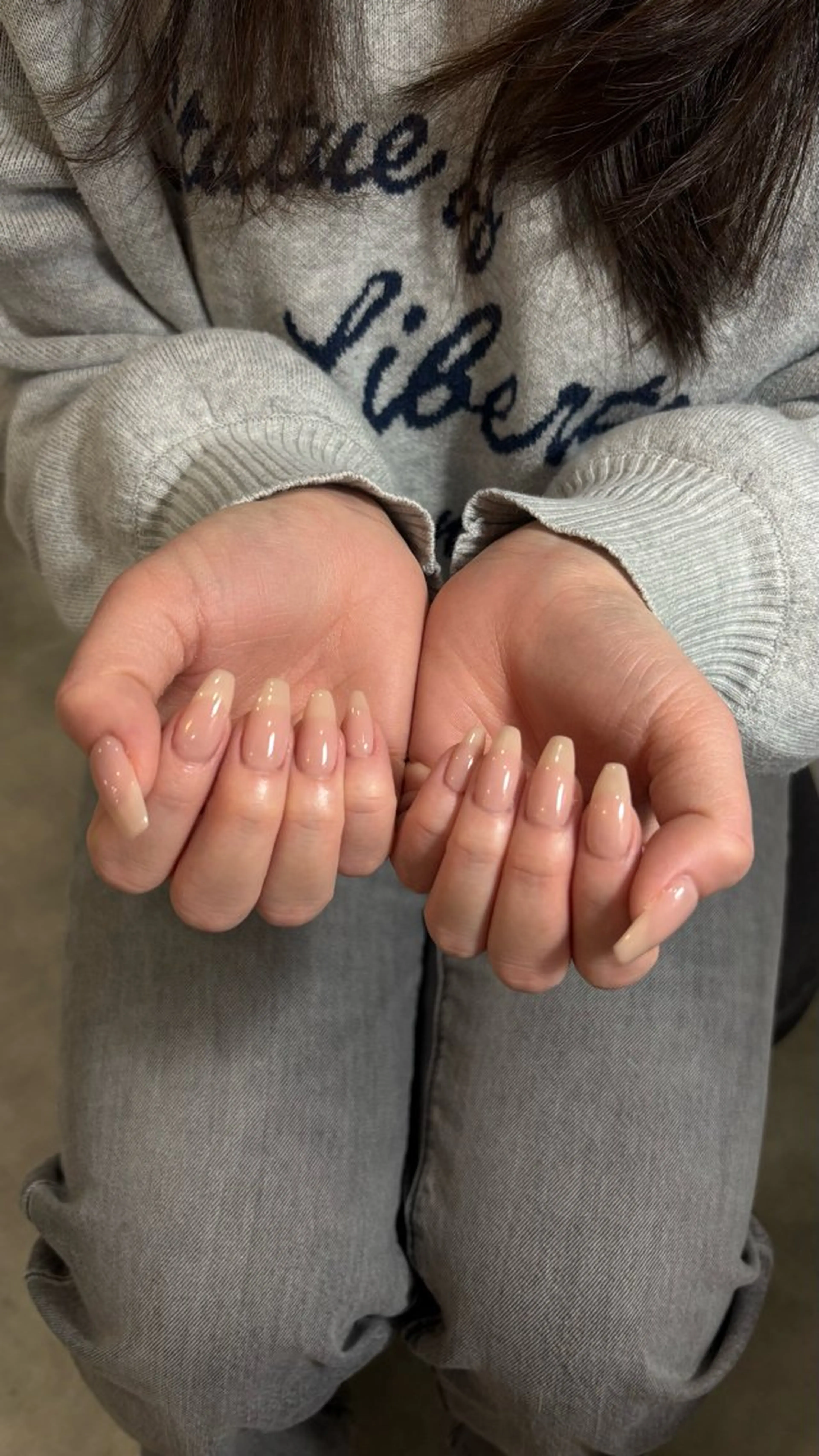 🍀28日限定！　ワンカラー1度塗りorラメグラ仕上げ➕アクリル長さだし3本   11時​〜​・13時​〜​・15時​〜​・17時​〜​の写真