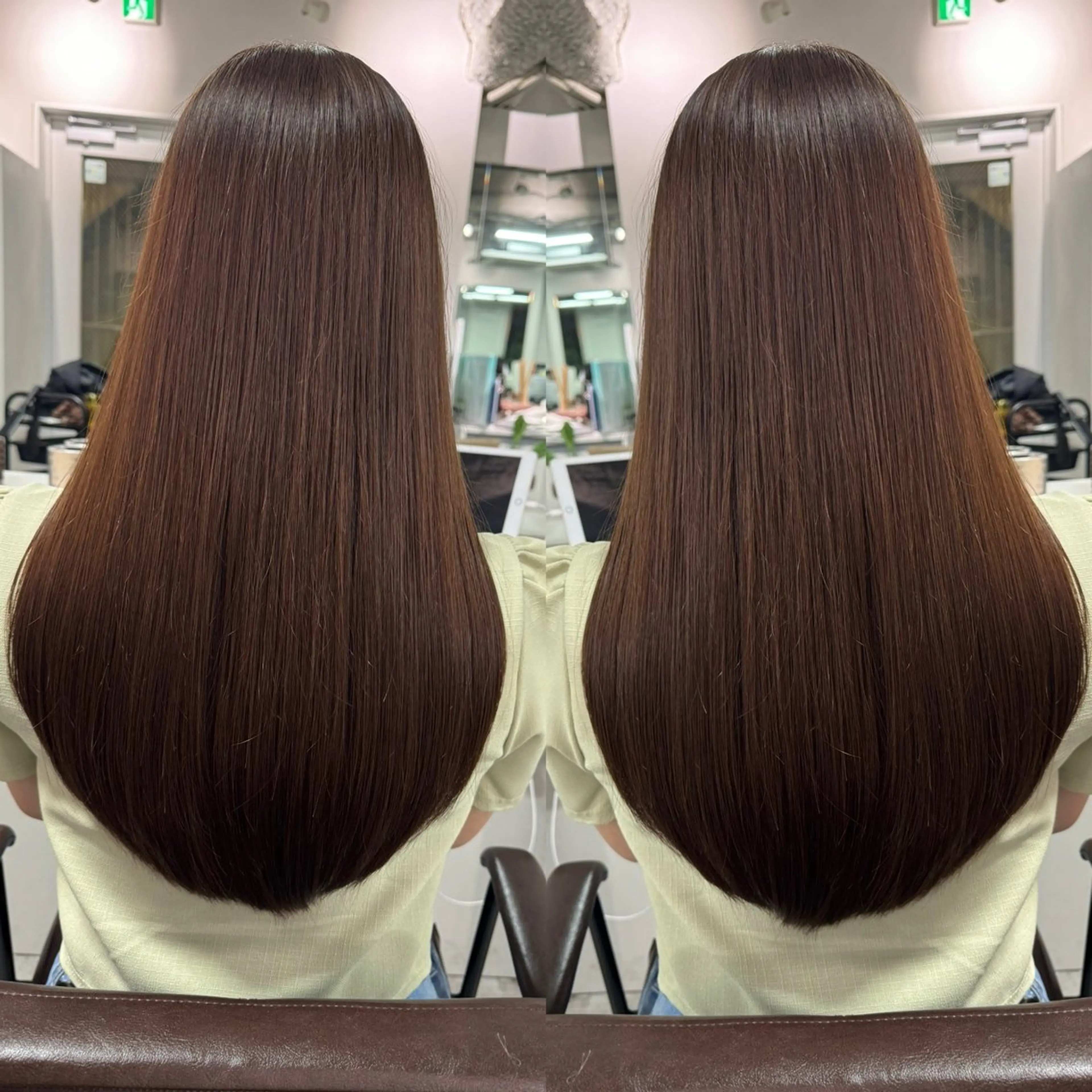 ロング バレイヤージュ ボブ🌈ナツヤのヘアスタイル