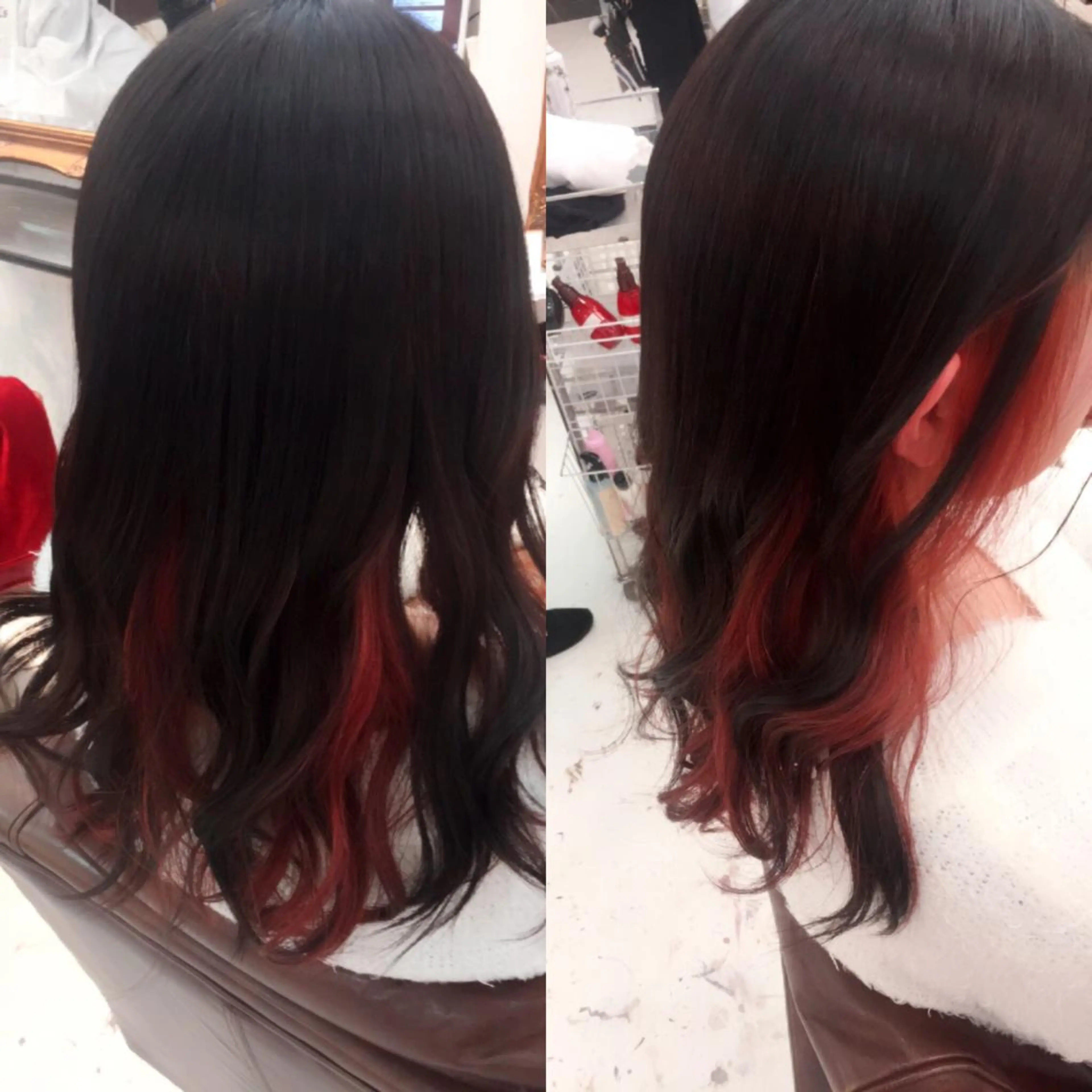 セミロング カラー sato manamiのヘアスタイル