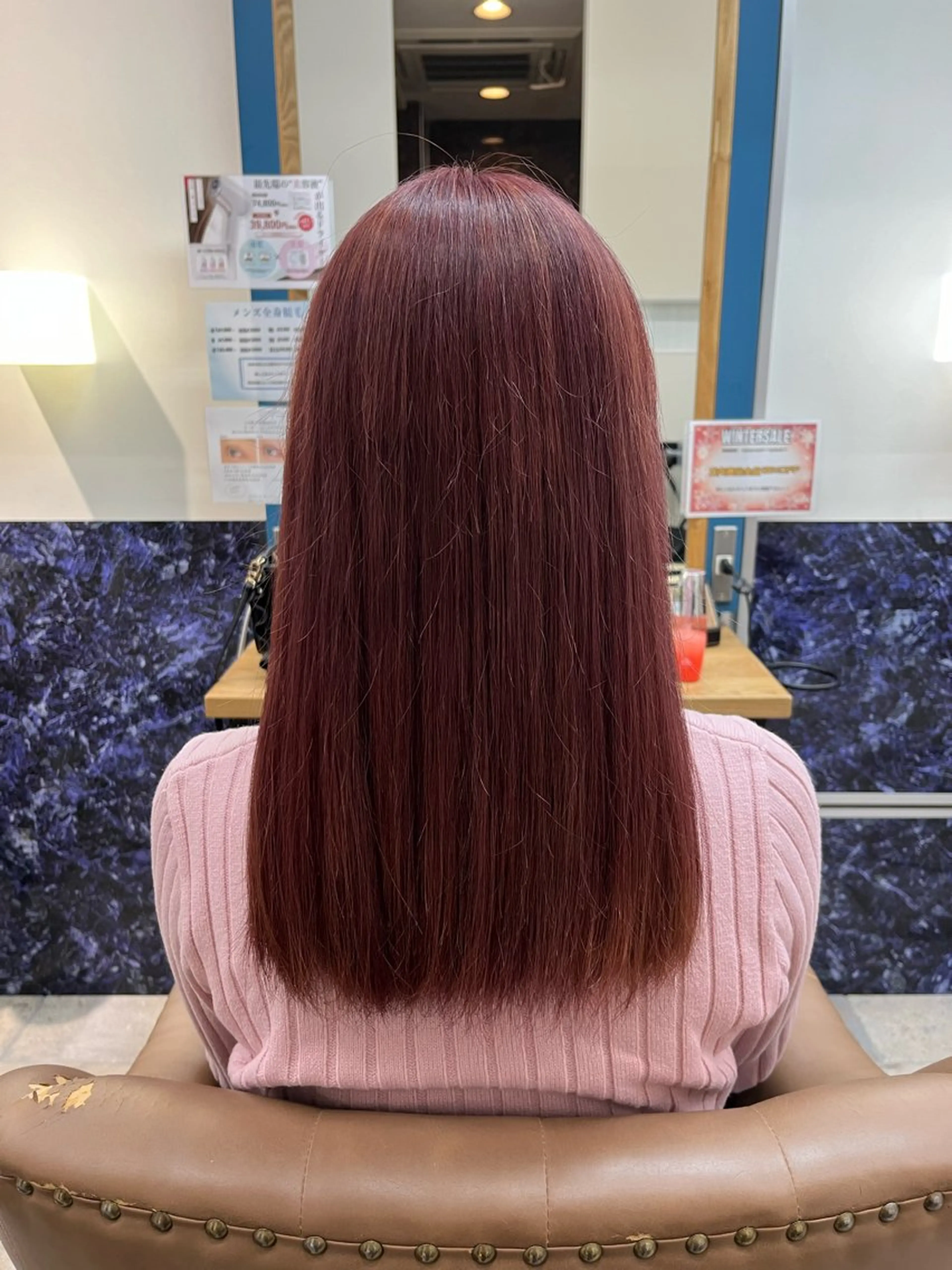 ロング カラー ピンクカラー カラー/アイリスト 麻優のヘアスタイル