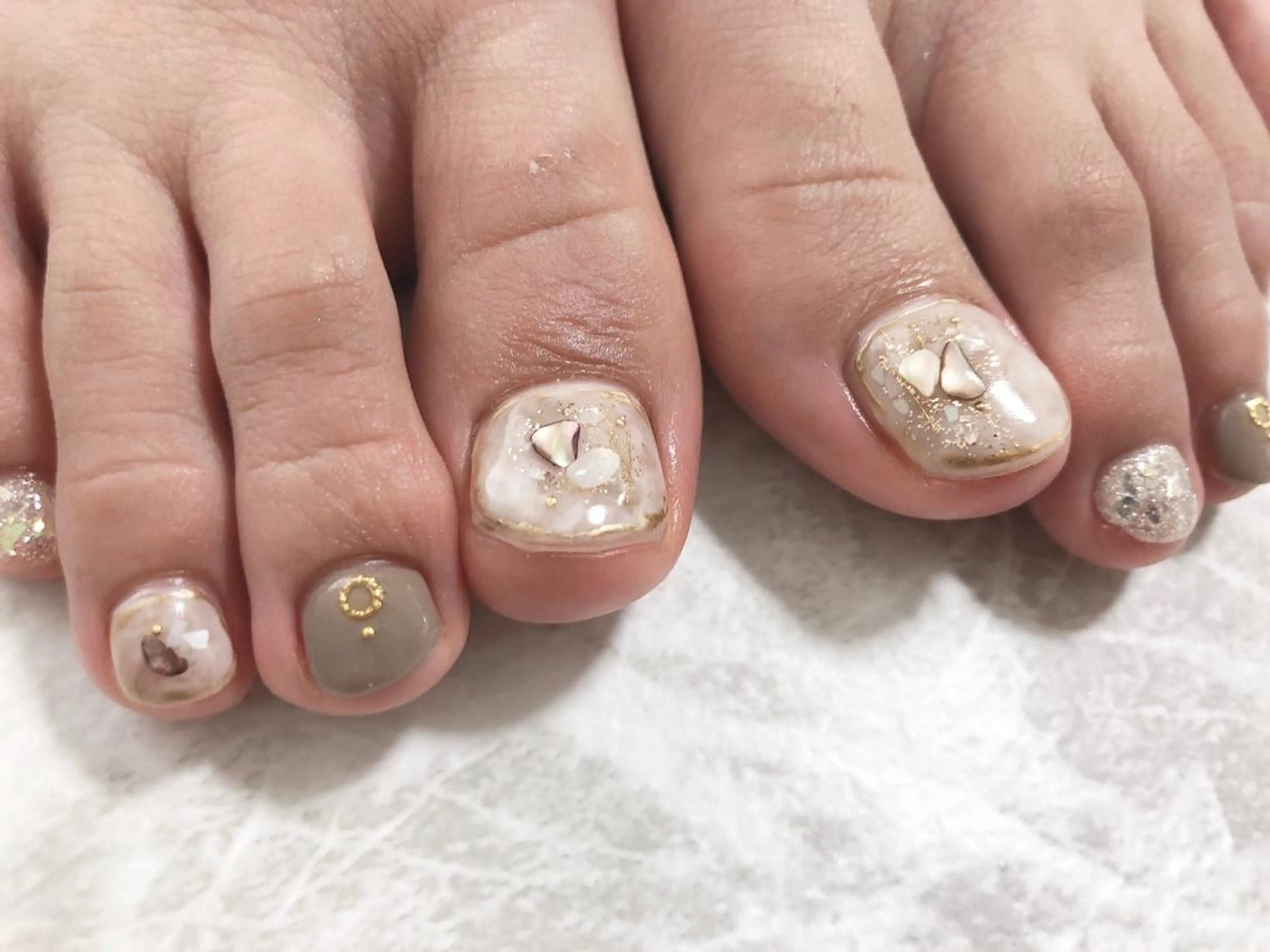 ネイル フットネイル Rio 𓍼のネイルデザイン