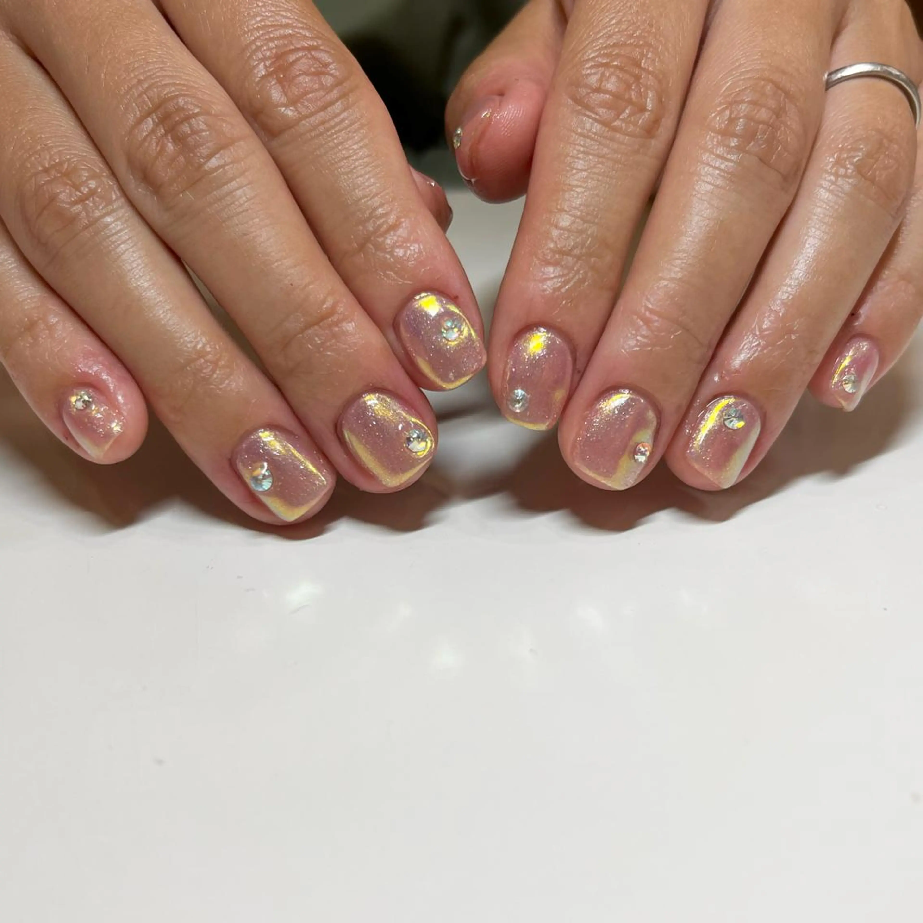 ネイル ストーンネイル ハンドネイル yurina/ パラジェル認定サロンのネイルデザイン