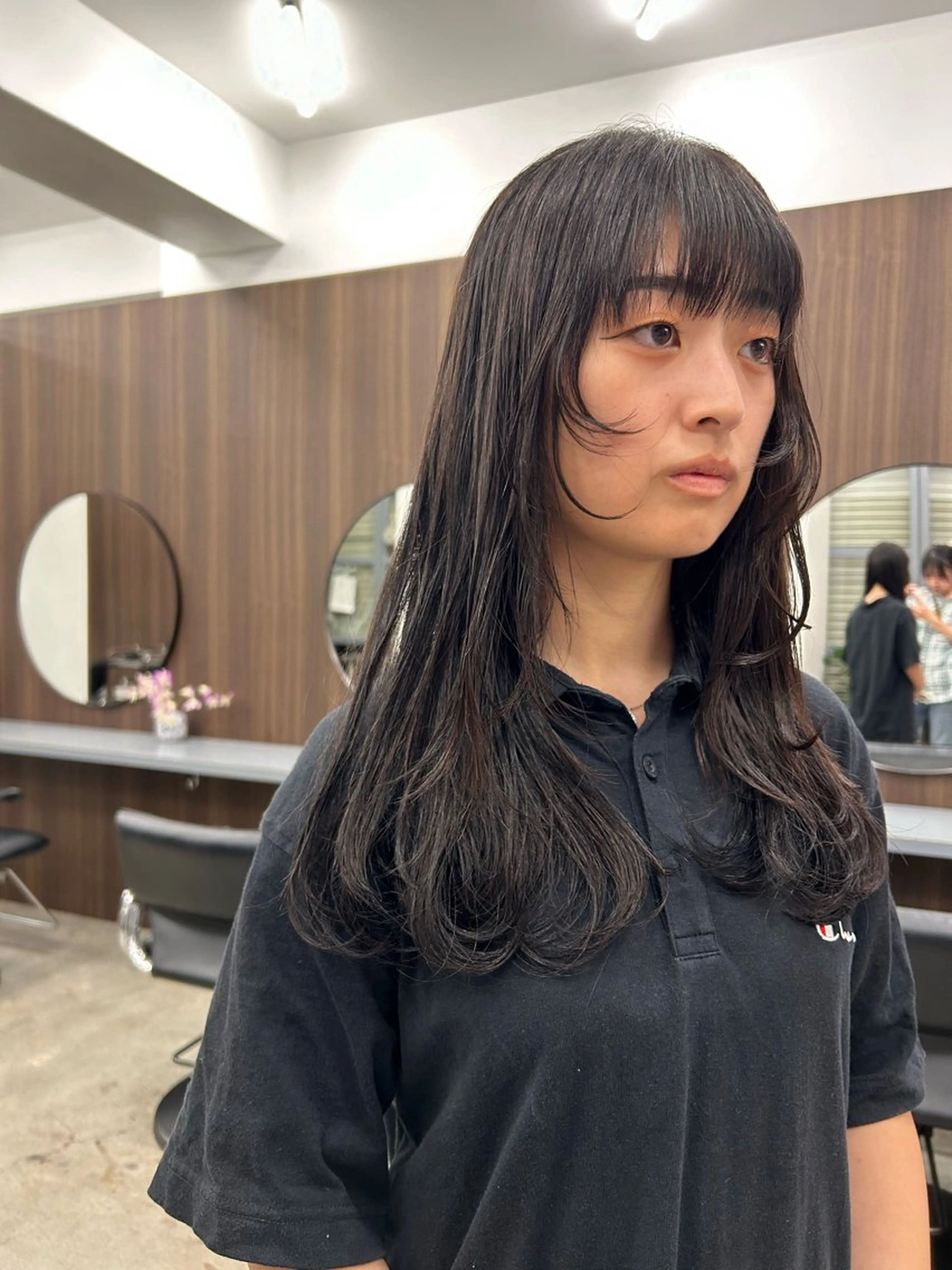 ロング カラー 顔まわりレイヤー レイヤーカット 広美◎ <hiromi>のヘアスタイル