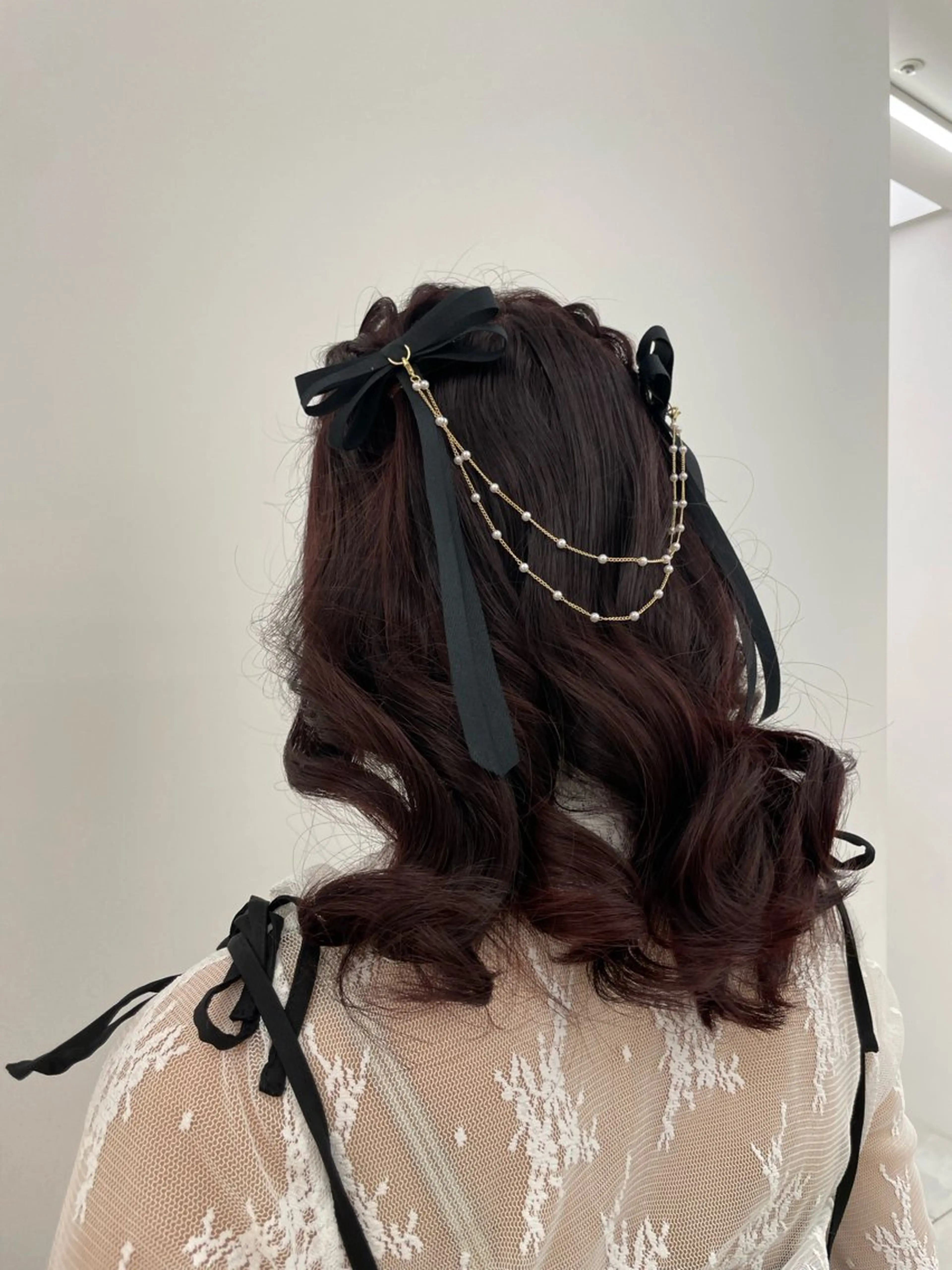 セミロング ヘアアレンジ CARELLY Rukaのマツエク・マツパデザイン