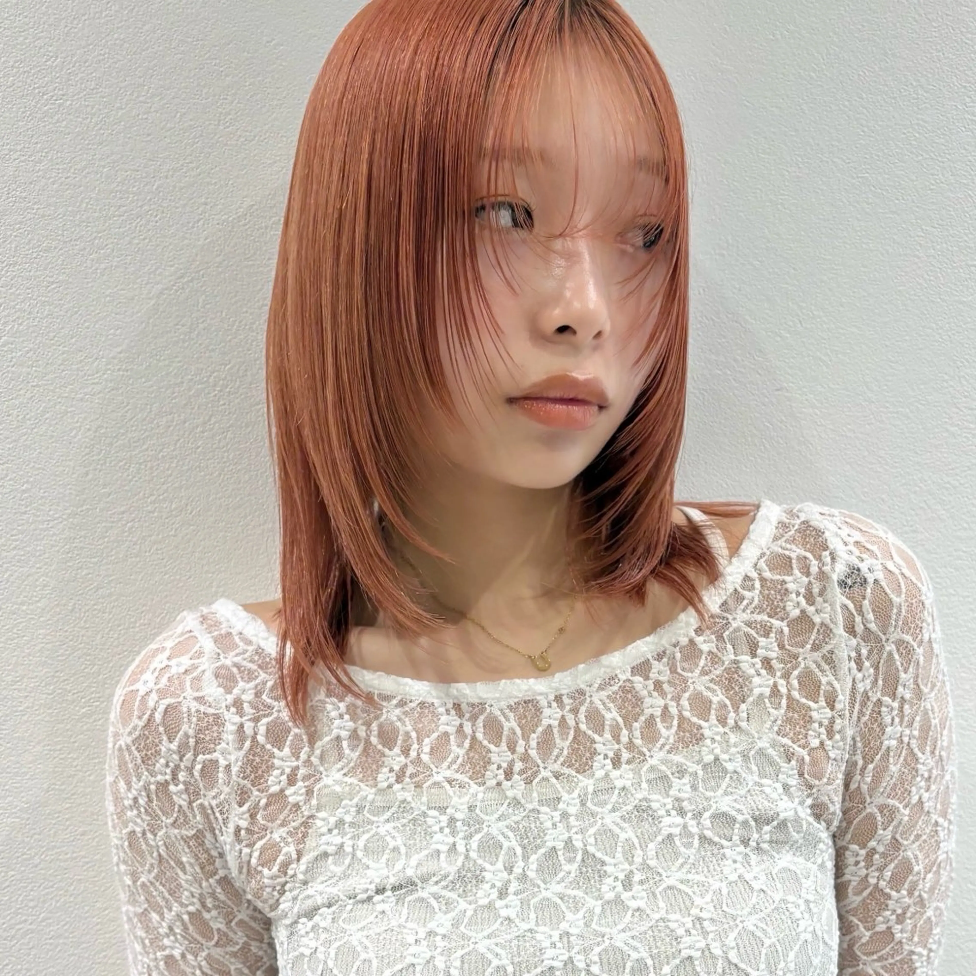 ミディアム カラー カット ヘアカラー 🍊暖色×顔周り 🍊cocoroのヘアスタイル