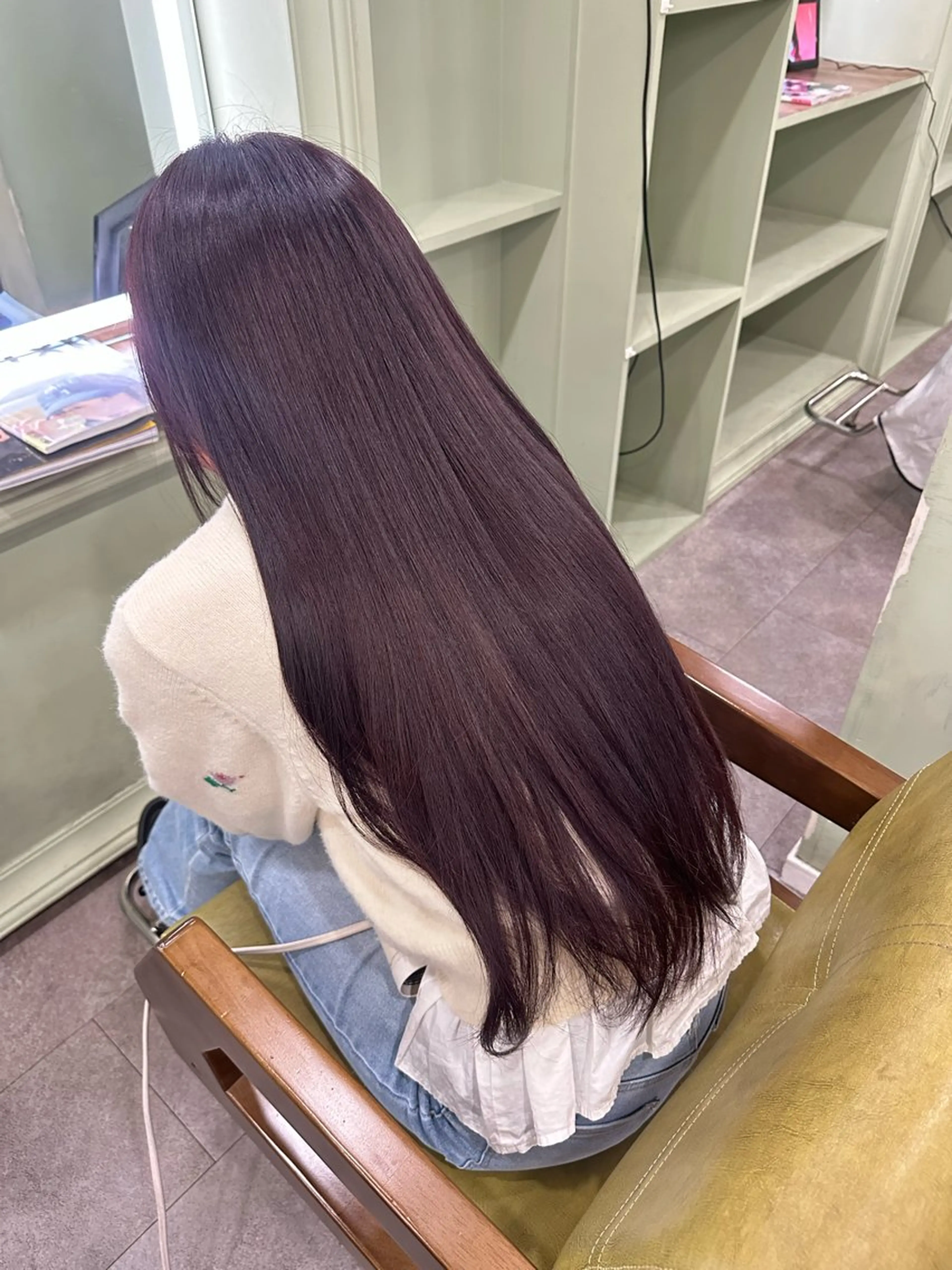 ロング カラー ブラウンカラー ピンクカラー ピンクブラウン ヘアカラー Remoa / ダウンパーマ募集中のヘアスタイル