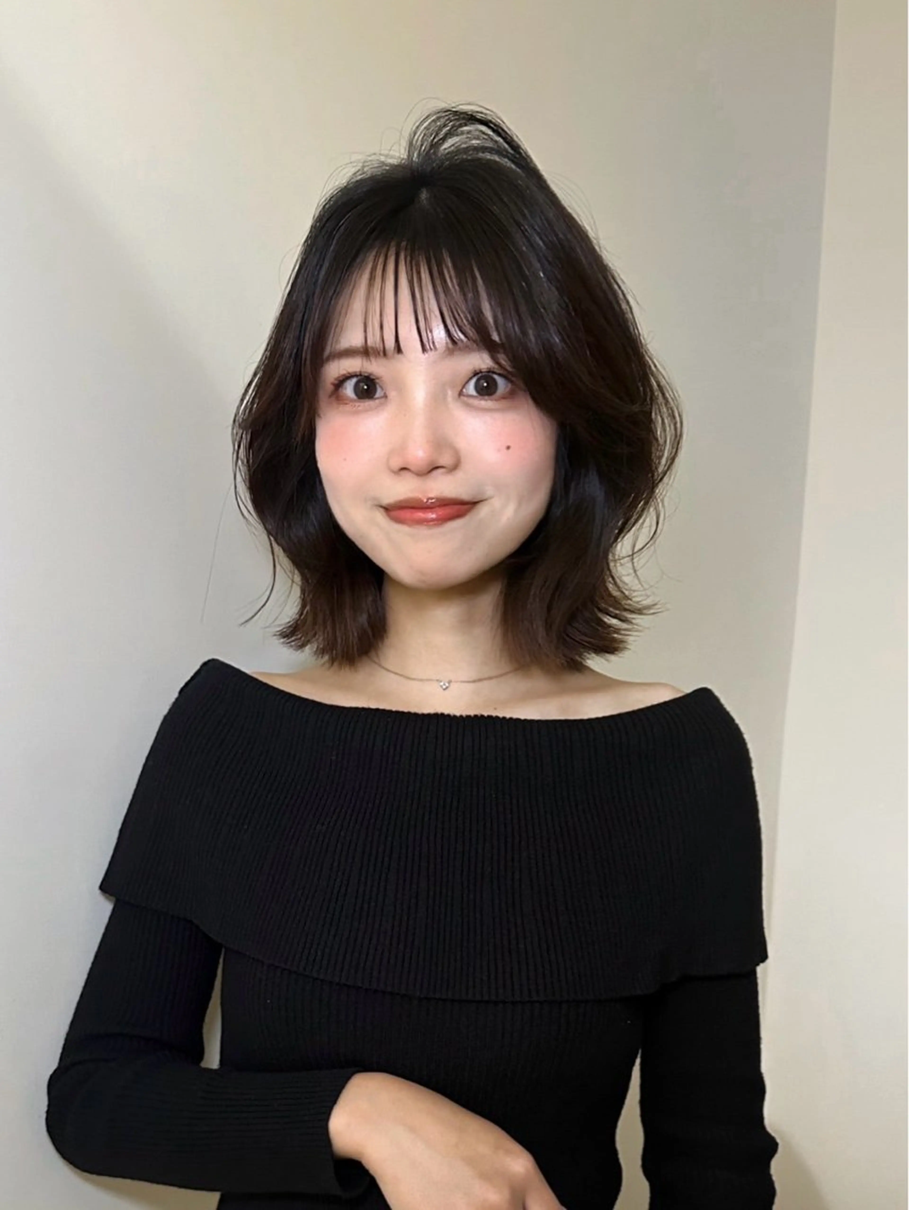 ミディアム ボブレイヤー ボブ レイヤーカット 艶カラー/ブリーチ なし/ASUMI🎀のヘアスタイル