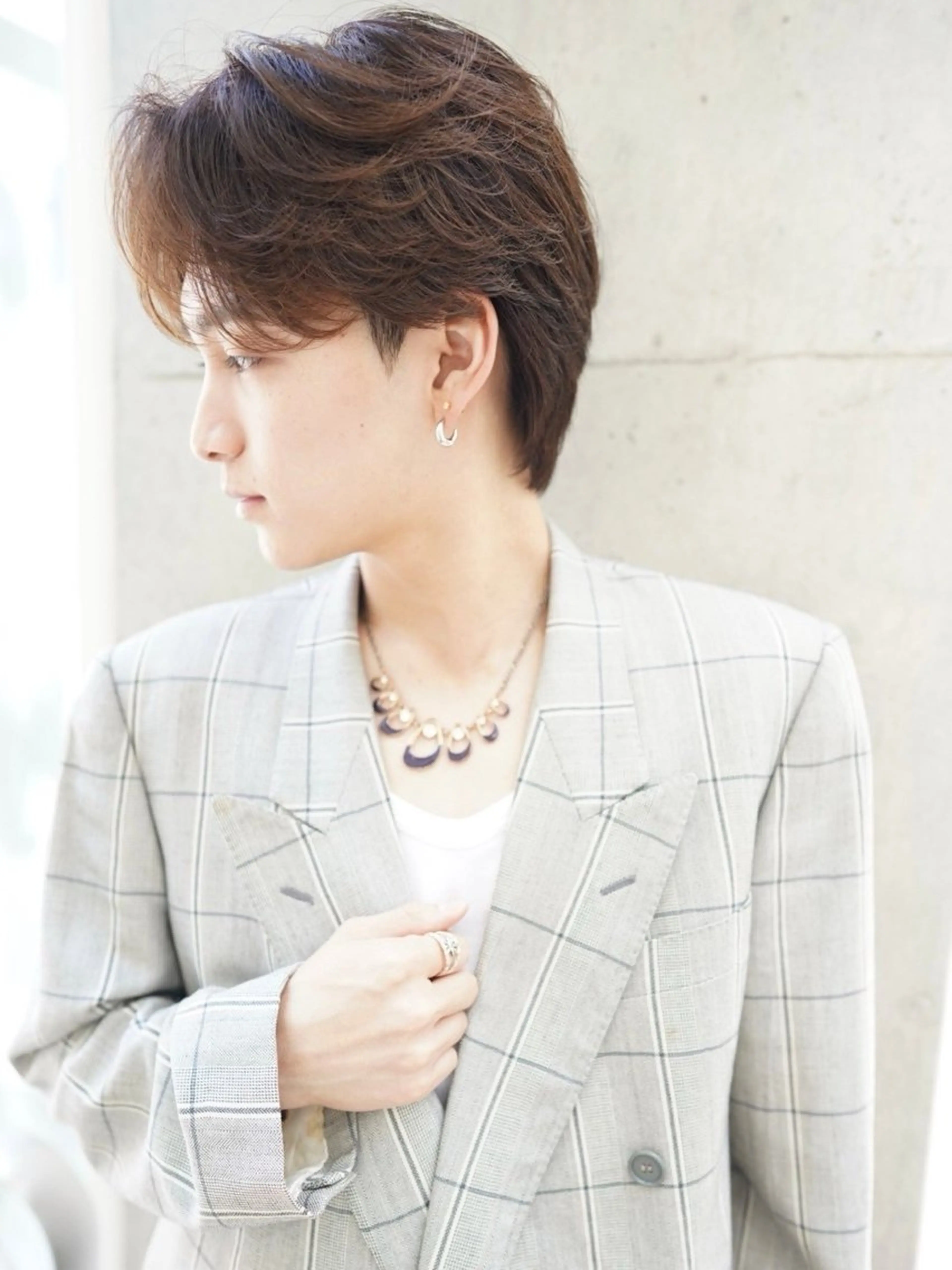 ショート メンズ センターパート/ 暖色カラーayuのヘアスタイル