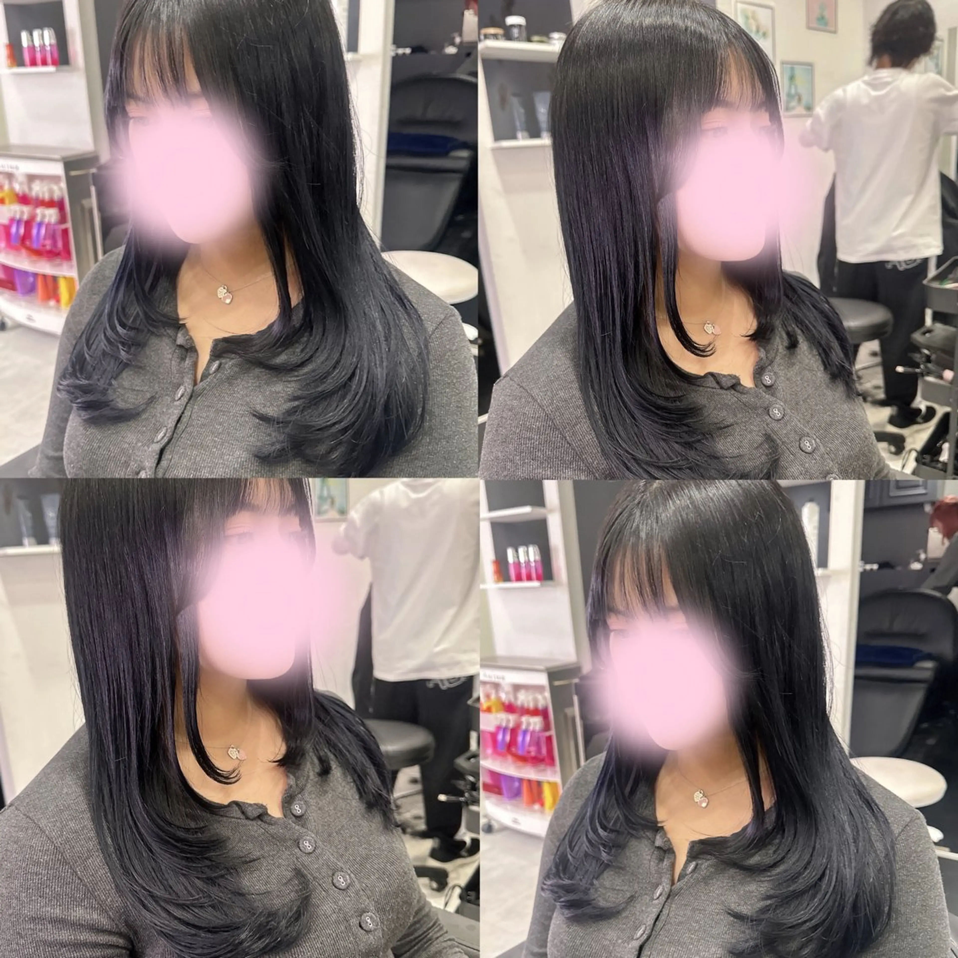 ロング カラー 韓国風ヘア レイヤーカット カット ヘアカラー トリートメント 髪質改善×矯正🫧 韓国ヘアasamiのヘアスタイル