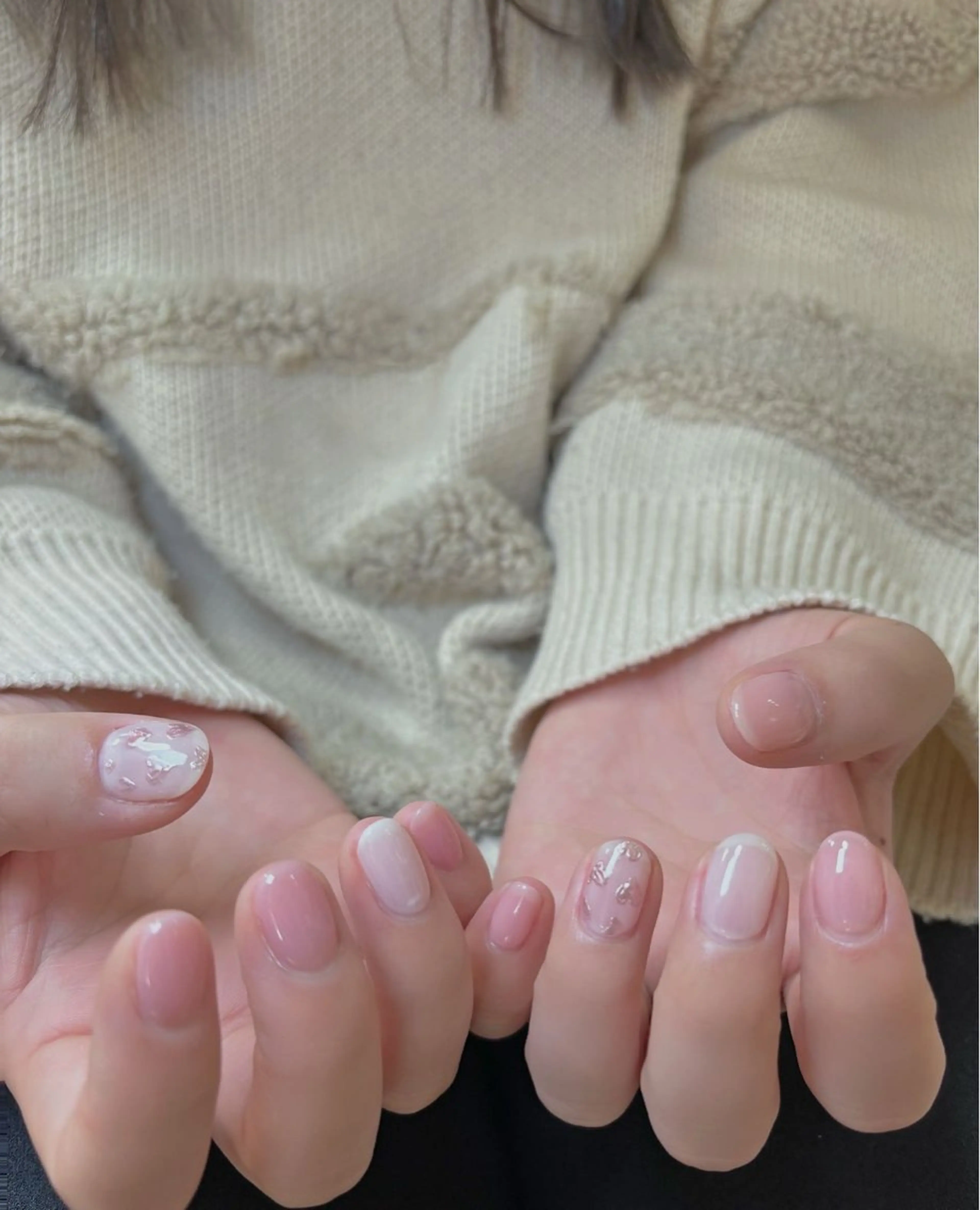 ショート めぐみのネイルサロン スタッフ練習のネイルデザイン