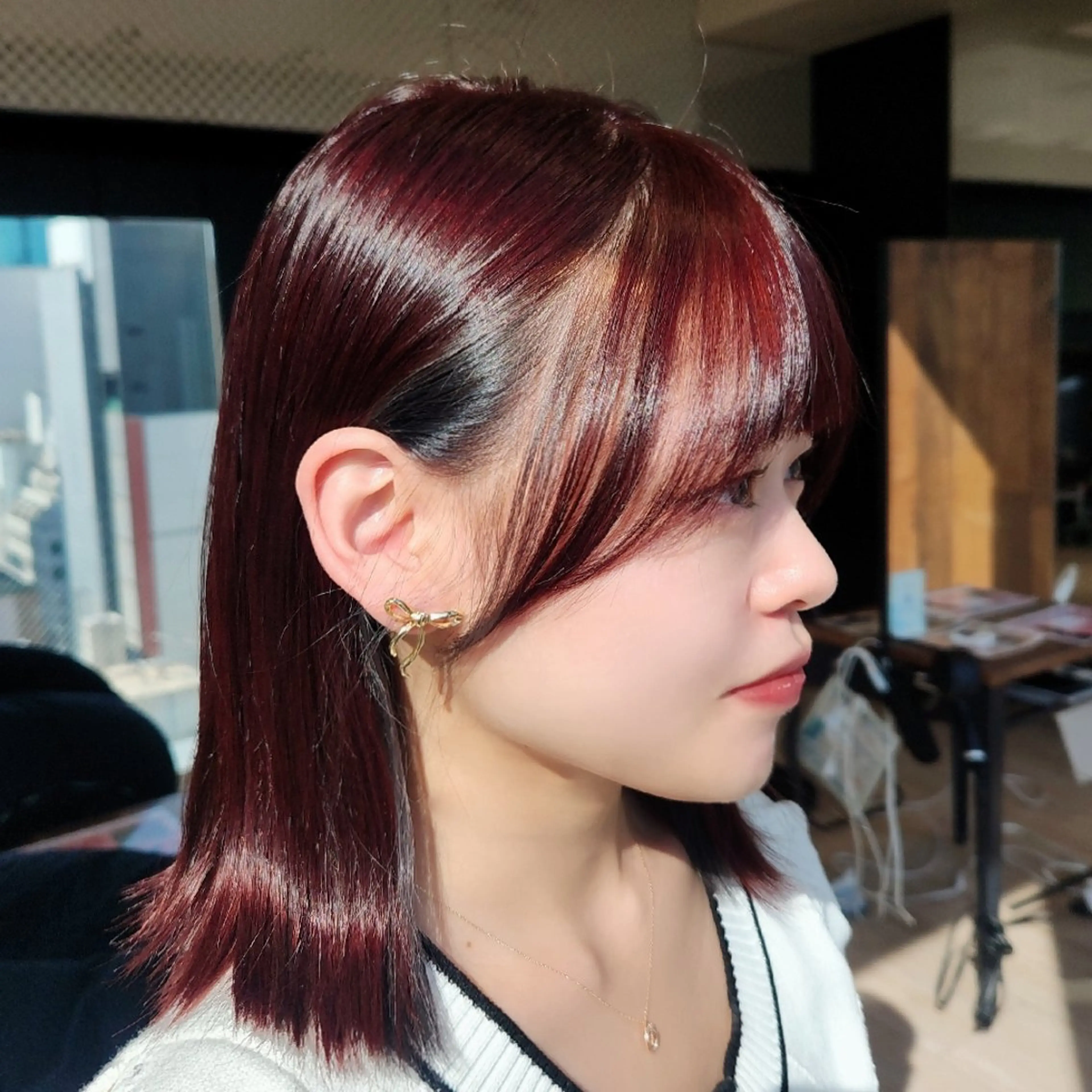 ミディアム カラー ヘアカラー トリートメント Nanako。/韓国 ハッシュカットのヘアスタイル