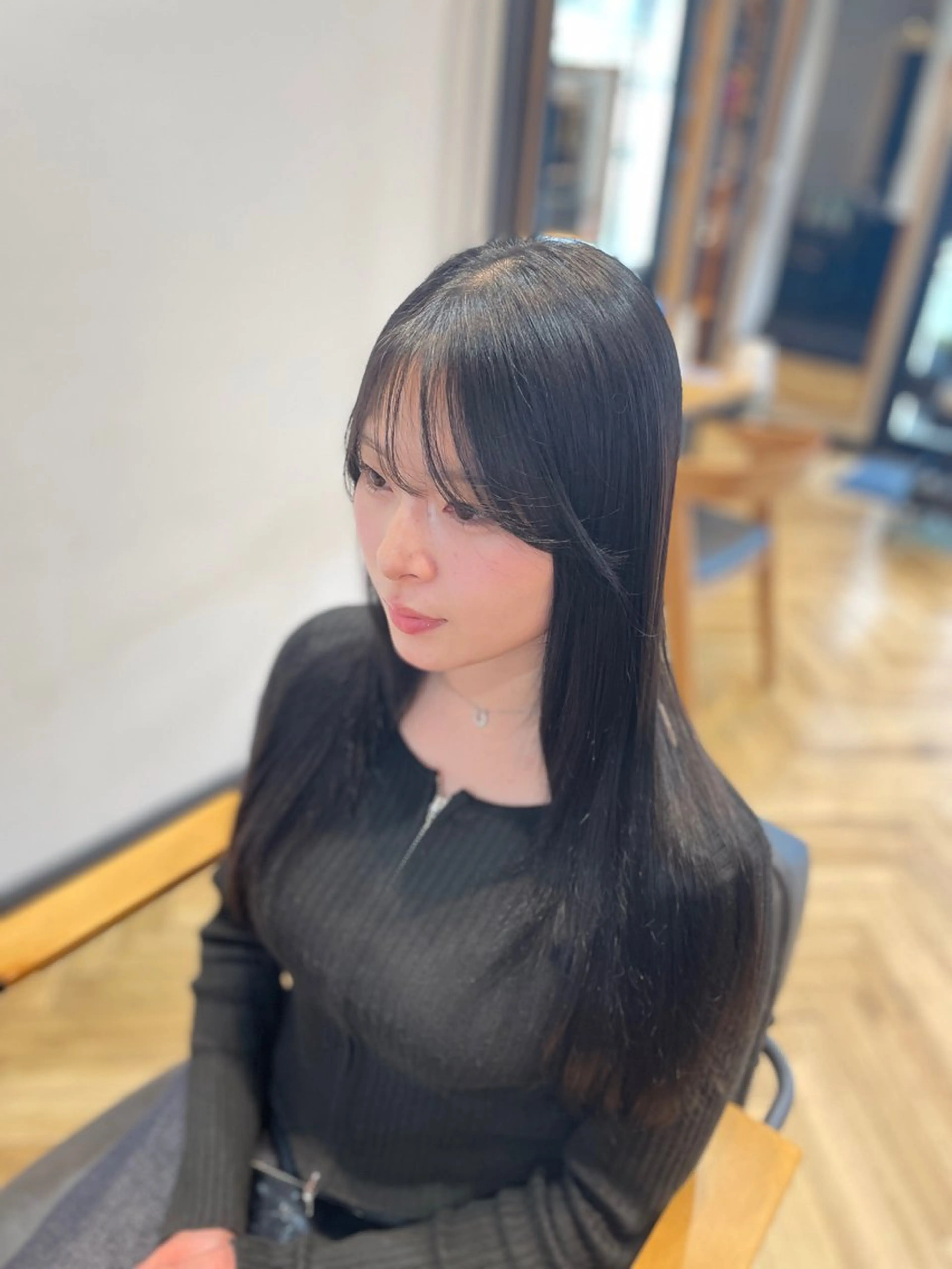 ロング カラー アッシュ 透明感カラー 伸ばしかけ カット ヘアカラー トリートメント 望恵🌸 韓国🇰🇷スタイルのヘアスタイル