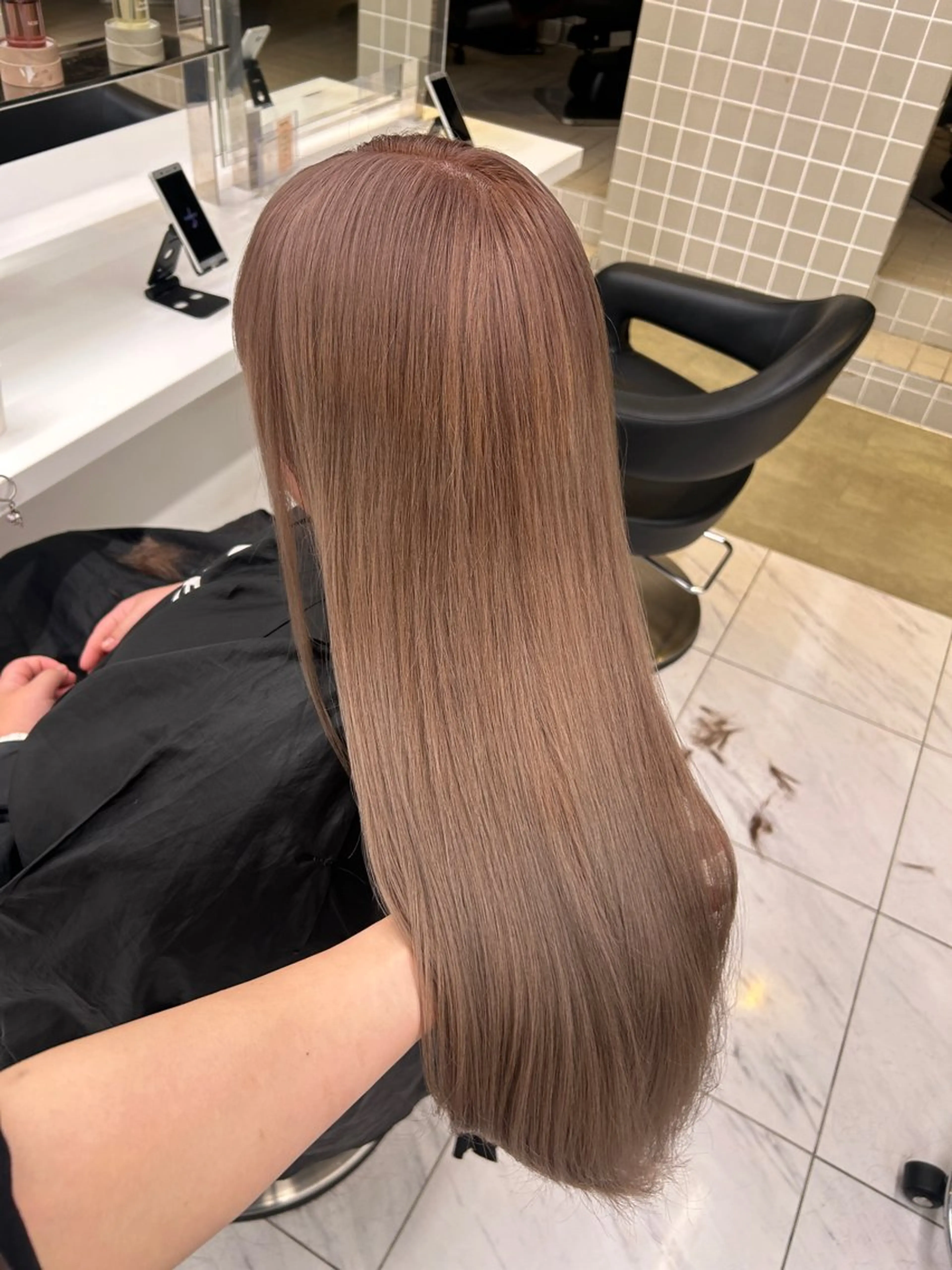 カラー ヘアカラー トリートメント ヘッドスパ ヘアセット 🥯縮毛/レイヤー/ ベージュヘア🥯のヘアスタイル