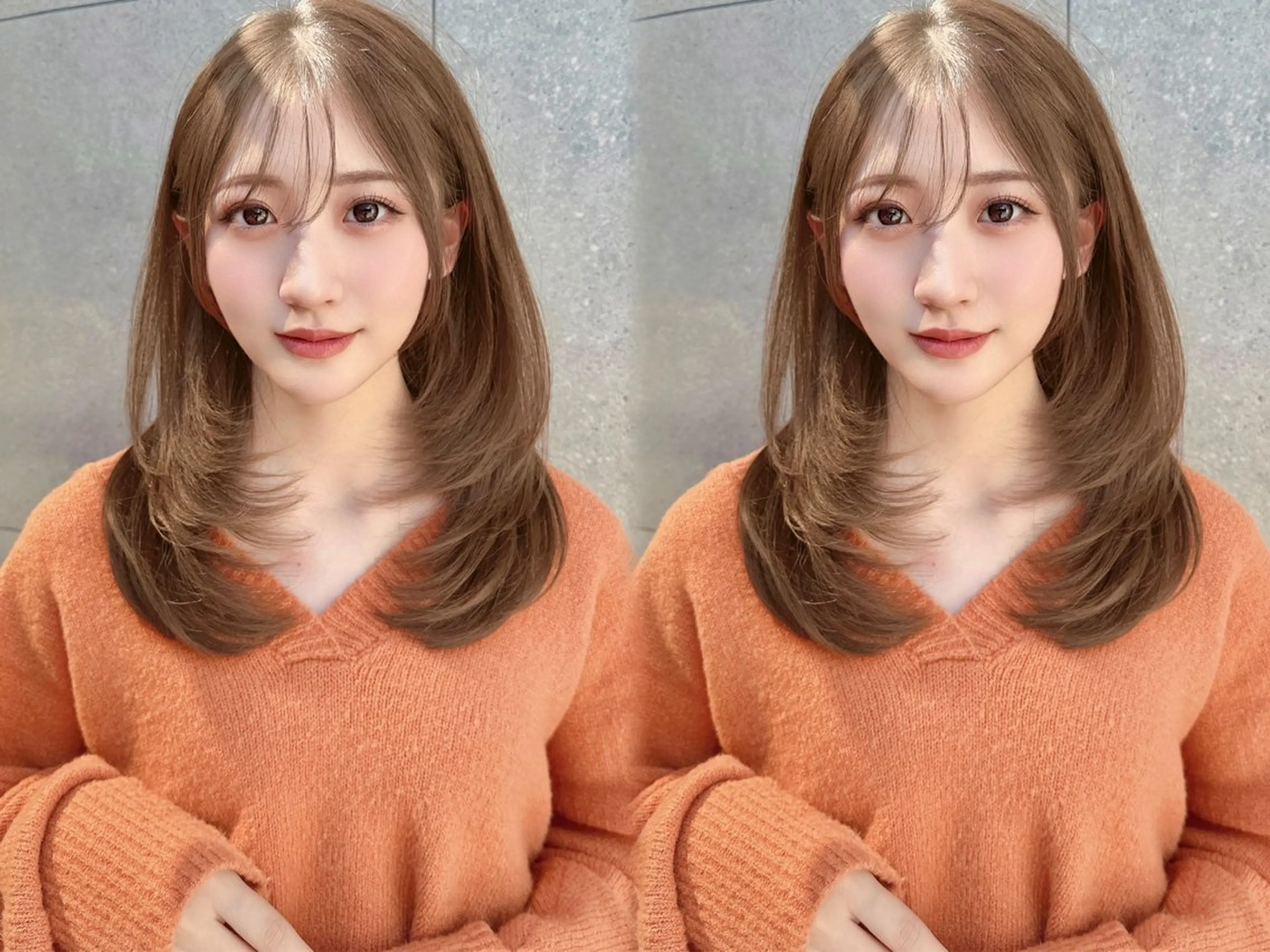 セミロング カラー カット ヘアカラー トリートメント レイヤー❣️縮毛矯 川村利幸のヘアスタイル