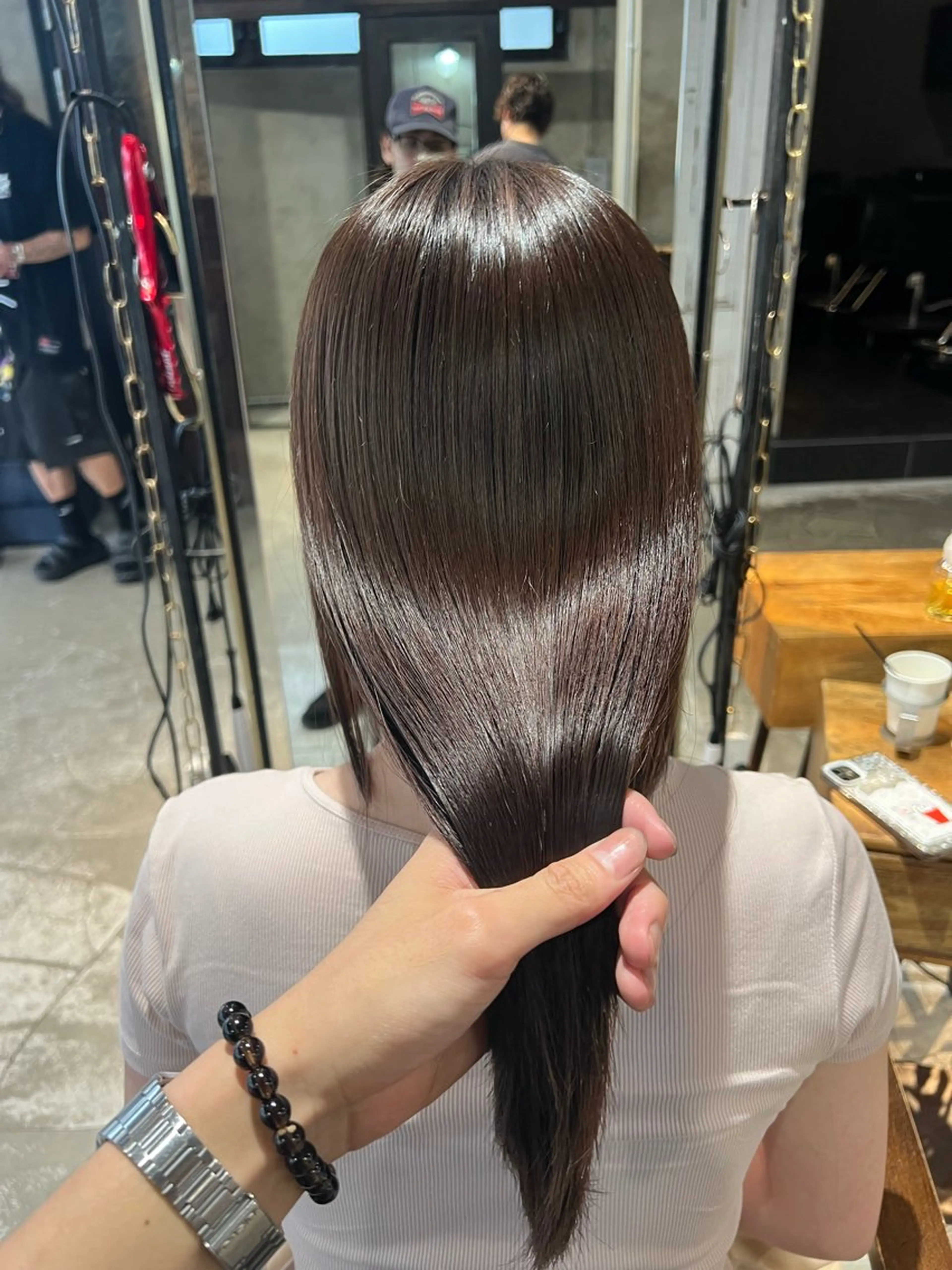 ロング カラー ヘアアレンジ 黒髪 ロング 縮毛矯正 カット 縮毛矯正 トリートメント レイヤー/艶髪矯正 🪐takushiのヘアスタイル