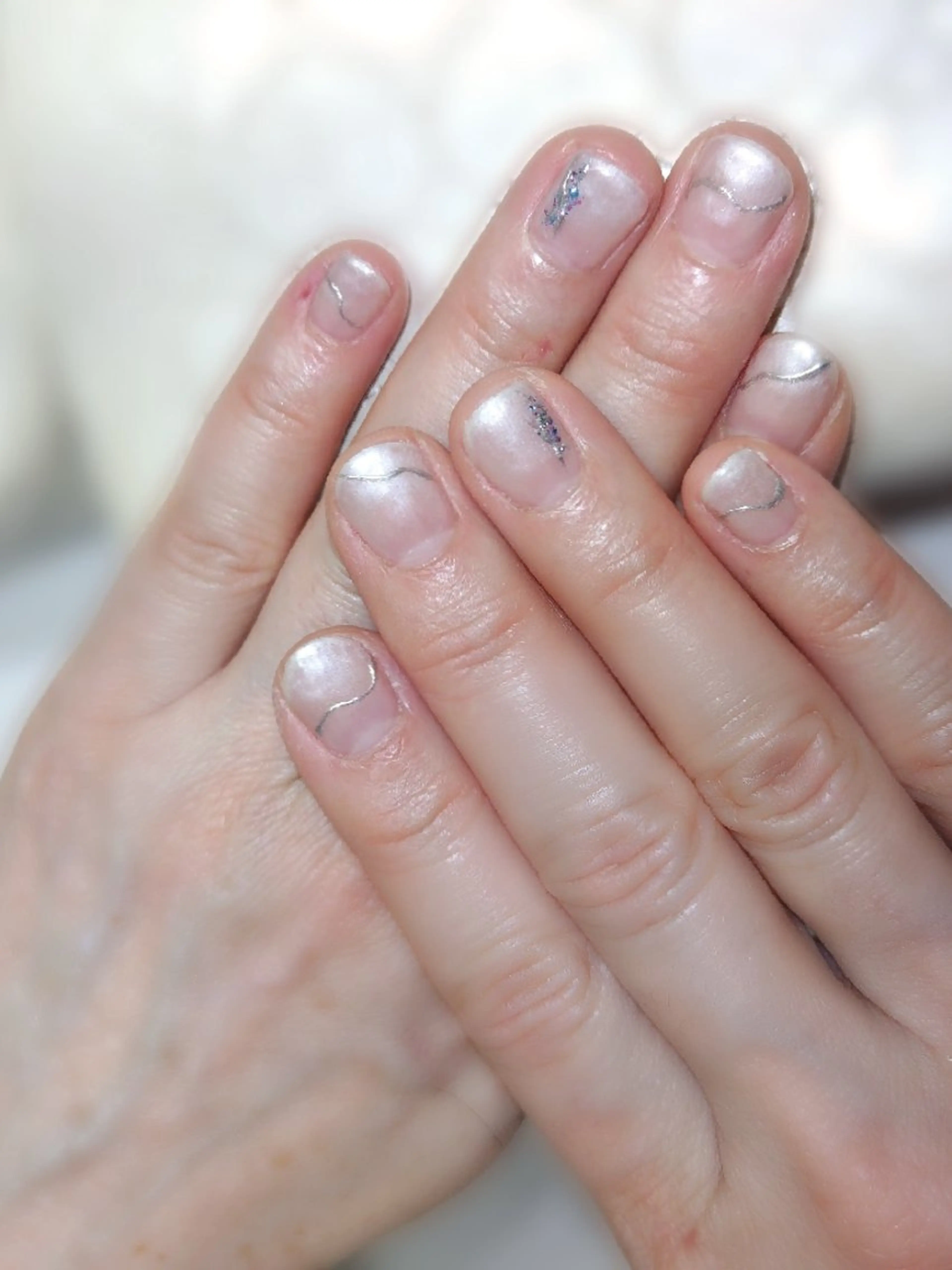 ネイル ミラーネイル 黒浜 ちなみのネイルデザイン