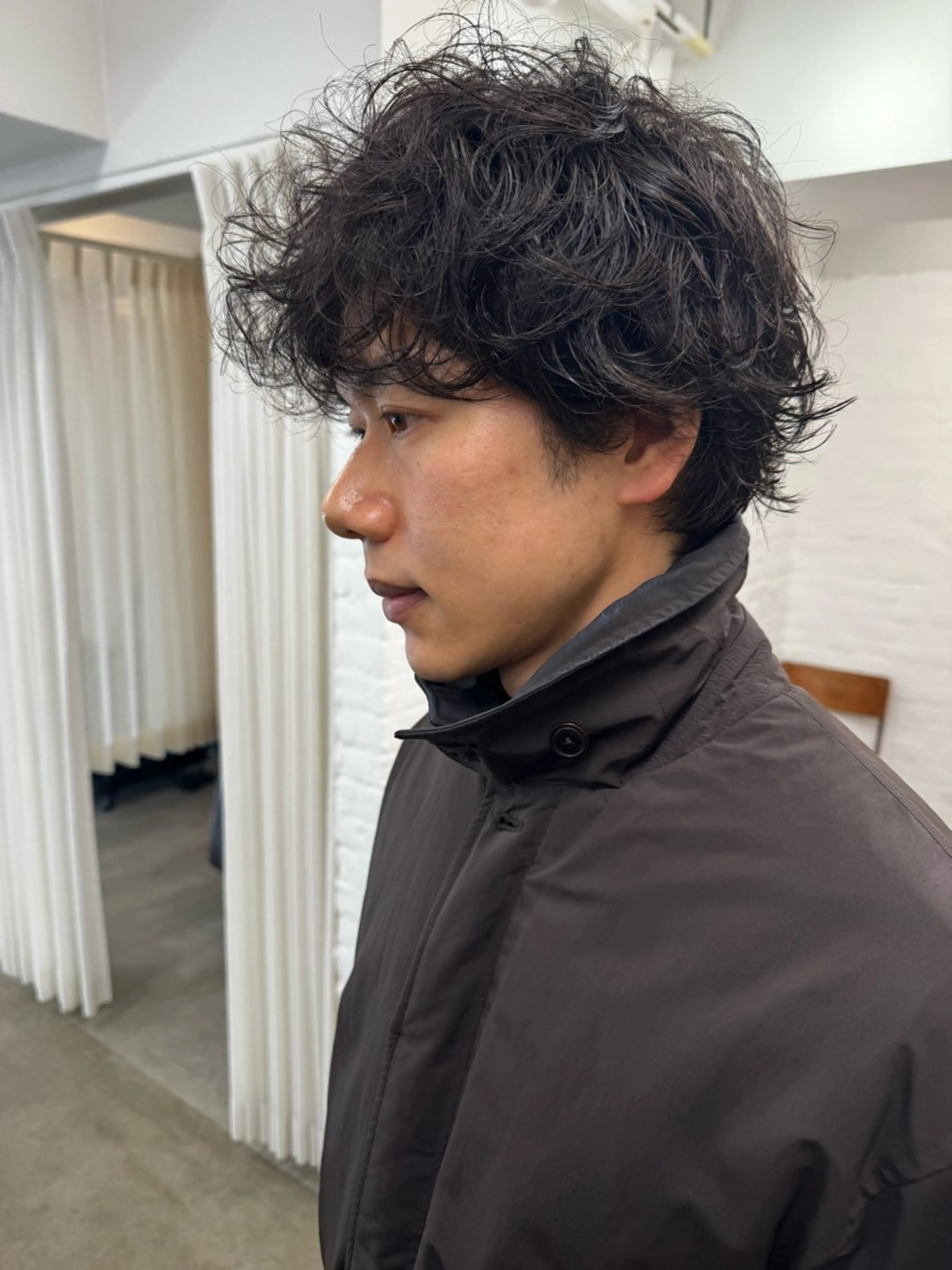 ミディアム パーマ ムロ 二子玉川駅のヘアスタイル