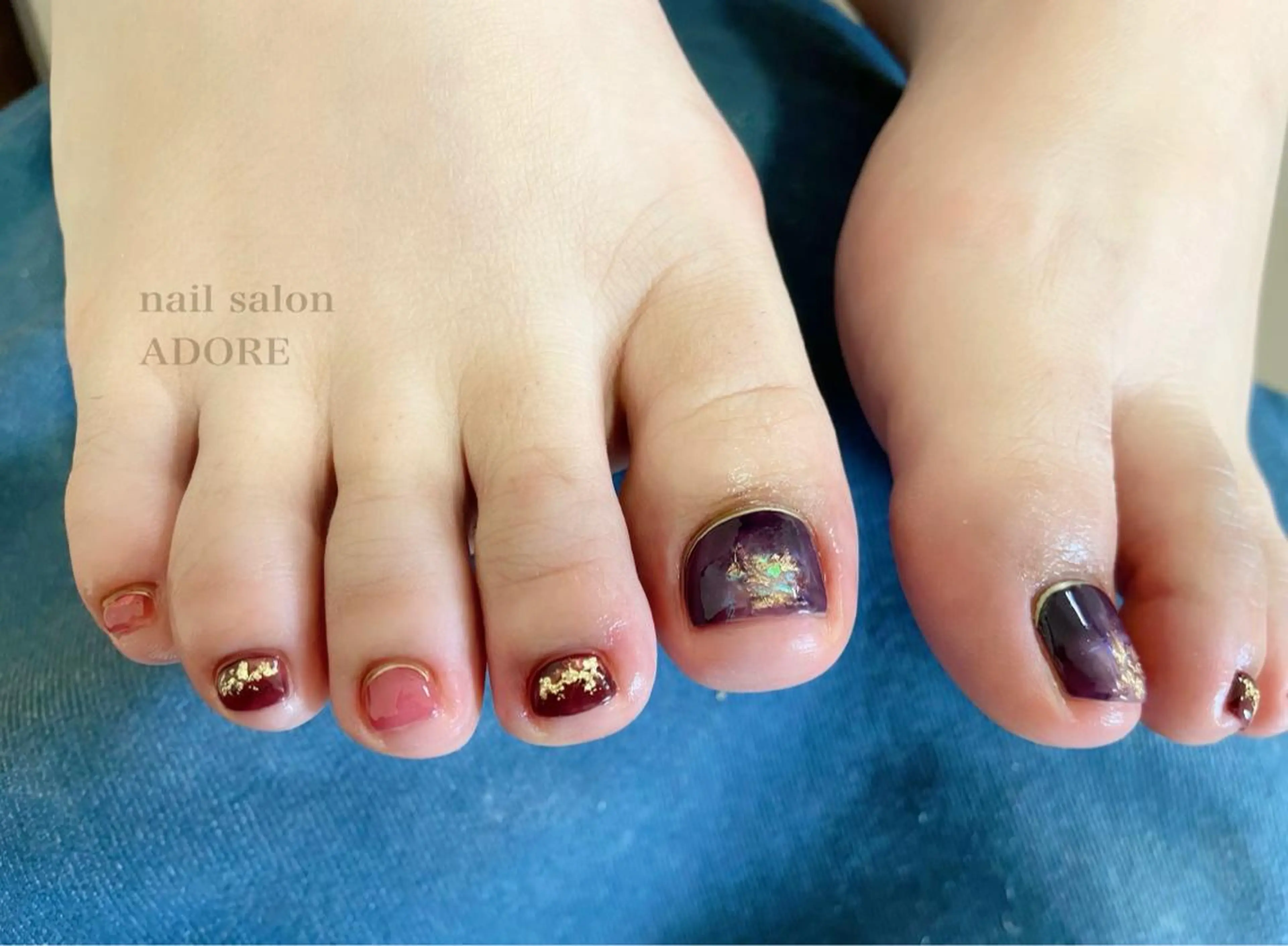 ネイル クリアネイル ミラーネイル ニュアンスネイル Adore nailのネイルデザイン