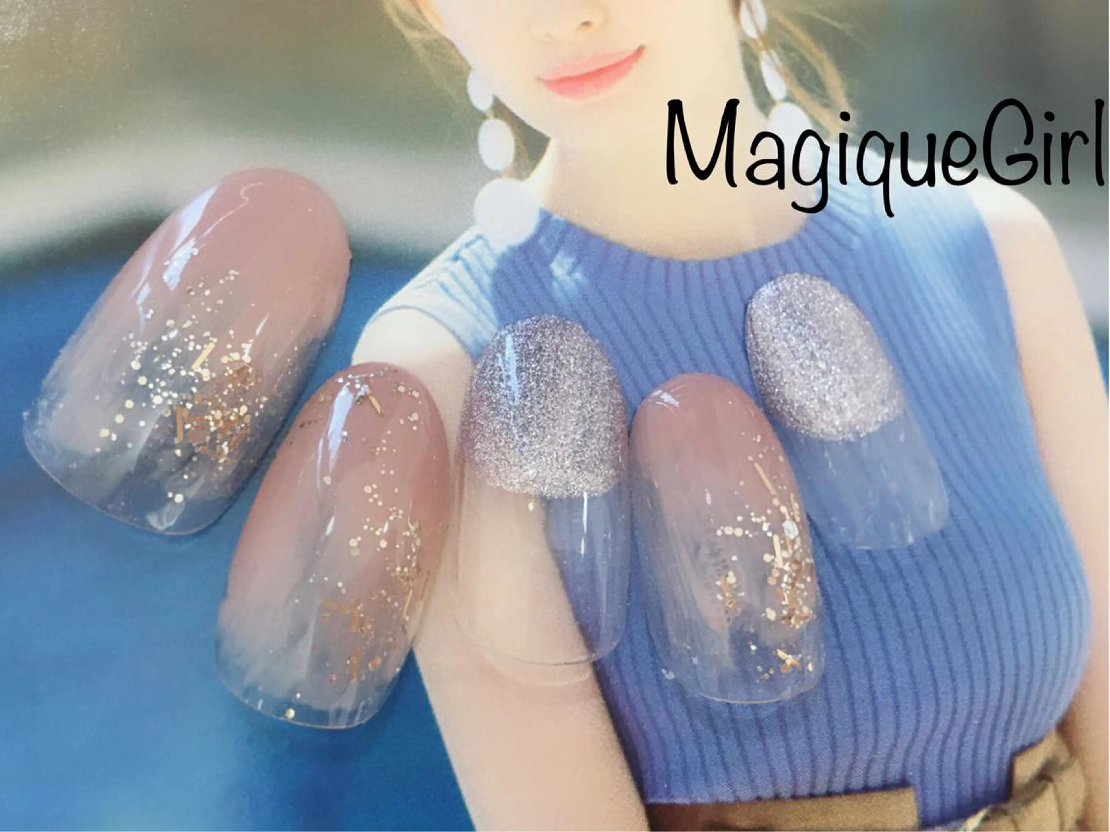 ネイル マグネットネイル ニュアンスネイル 春ネイル 🌸Nail&Eye KAKU🌸のネイルデザイン