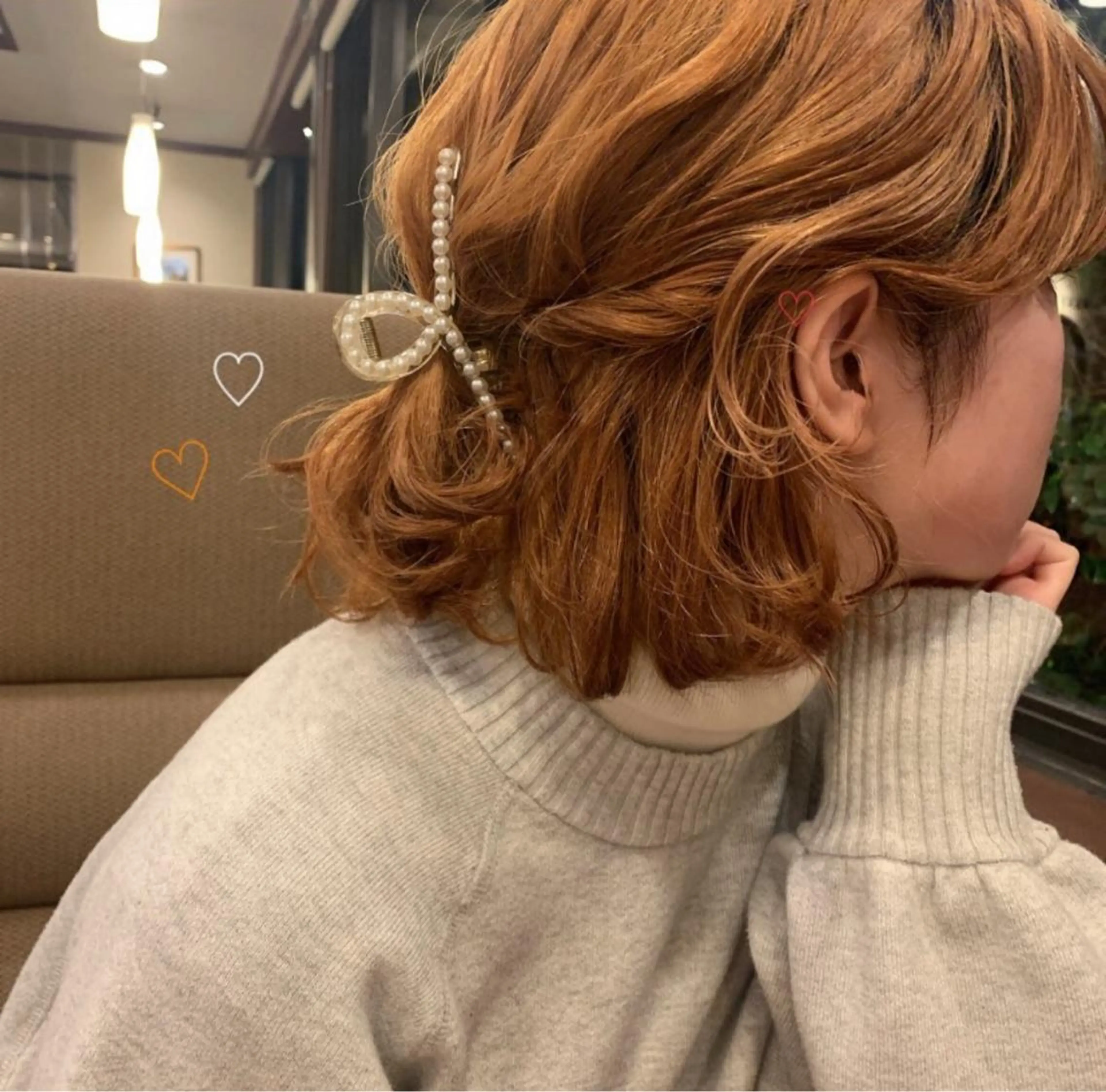 ミディアム カラー オレンジ ミヨシマユ✨ チーフ就任記念🌈のヘアスタイル