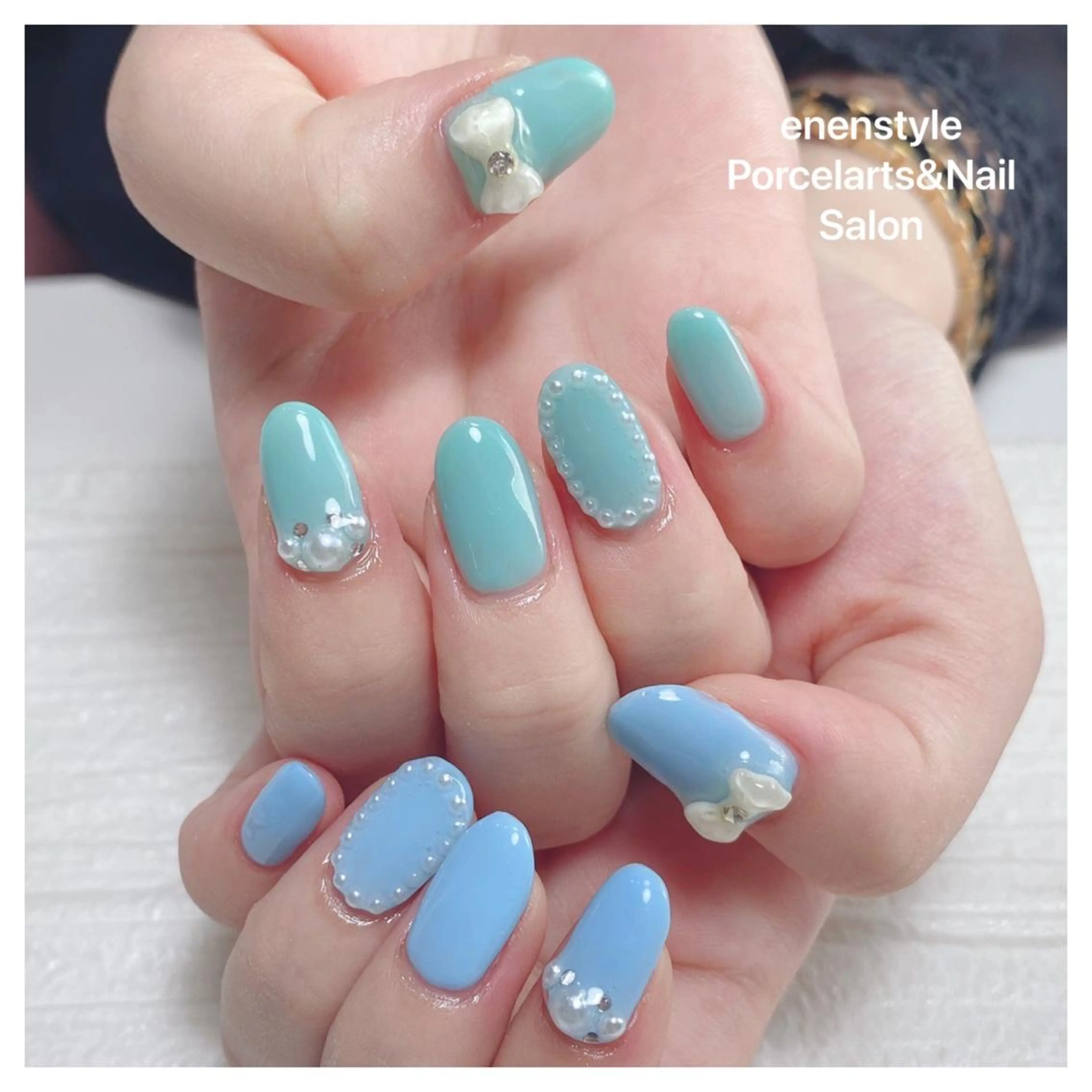 ミディアム ネイル ハンドネイル 👑enen style👑のネイルデザイン