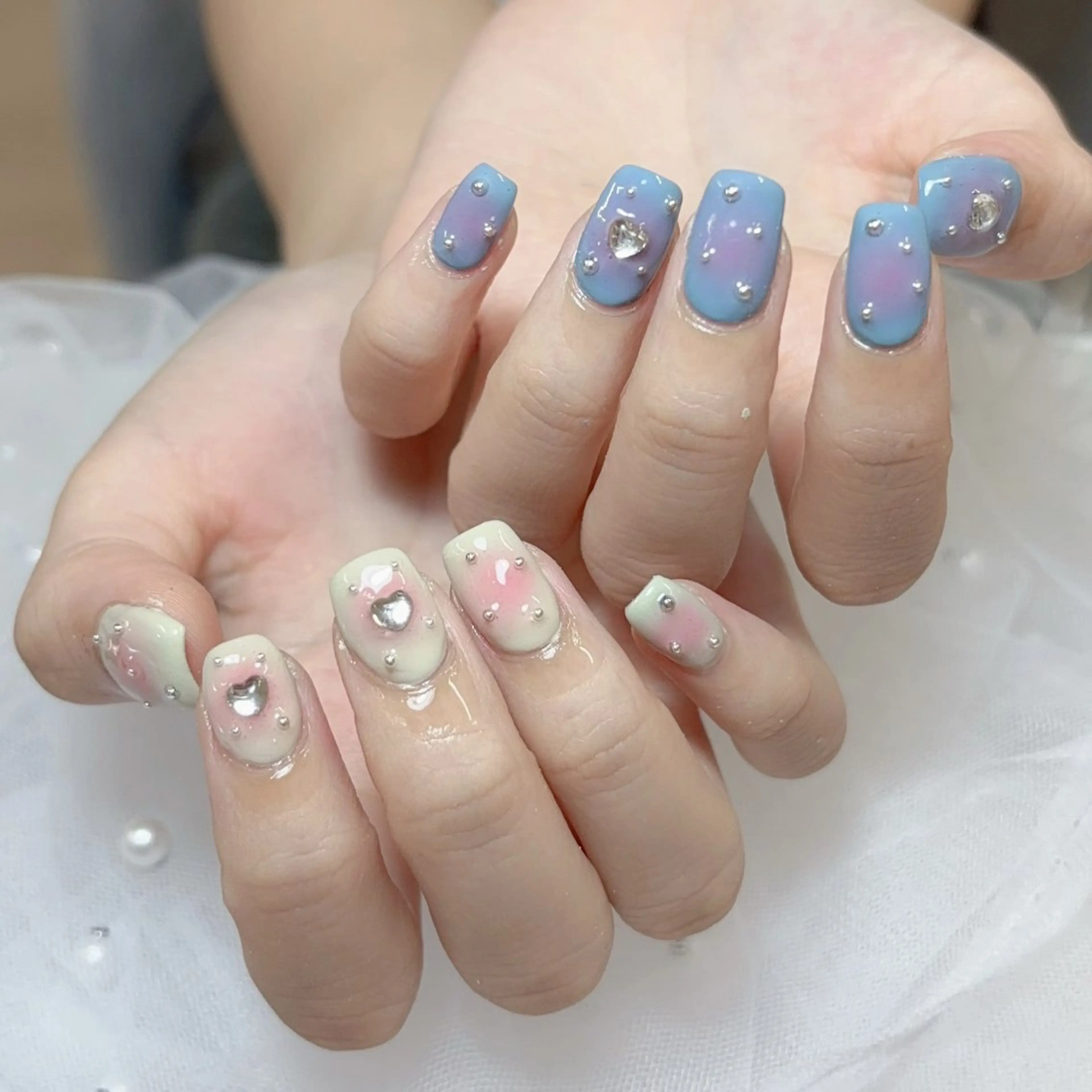 ネイル ハンドネイル 🎀kira 長さだし💗モチ最高のネイルデザイン