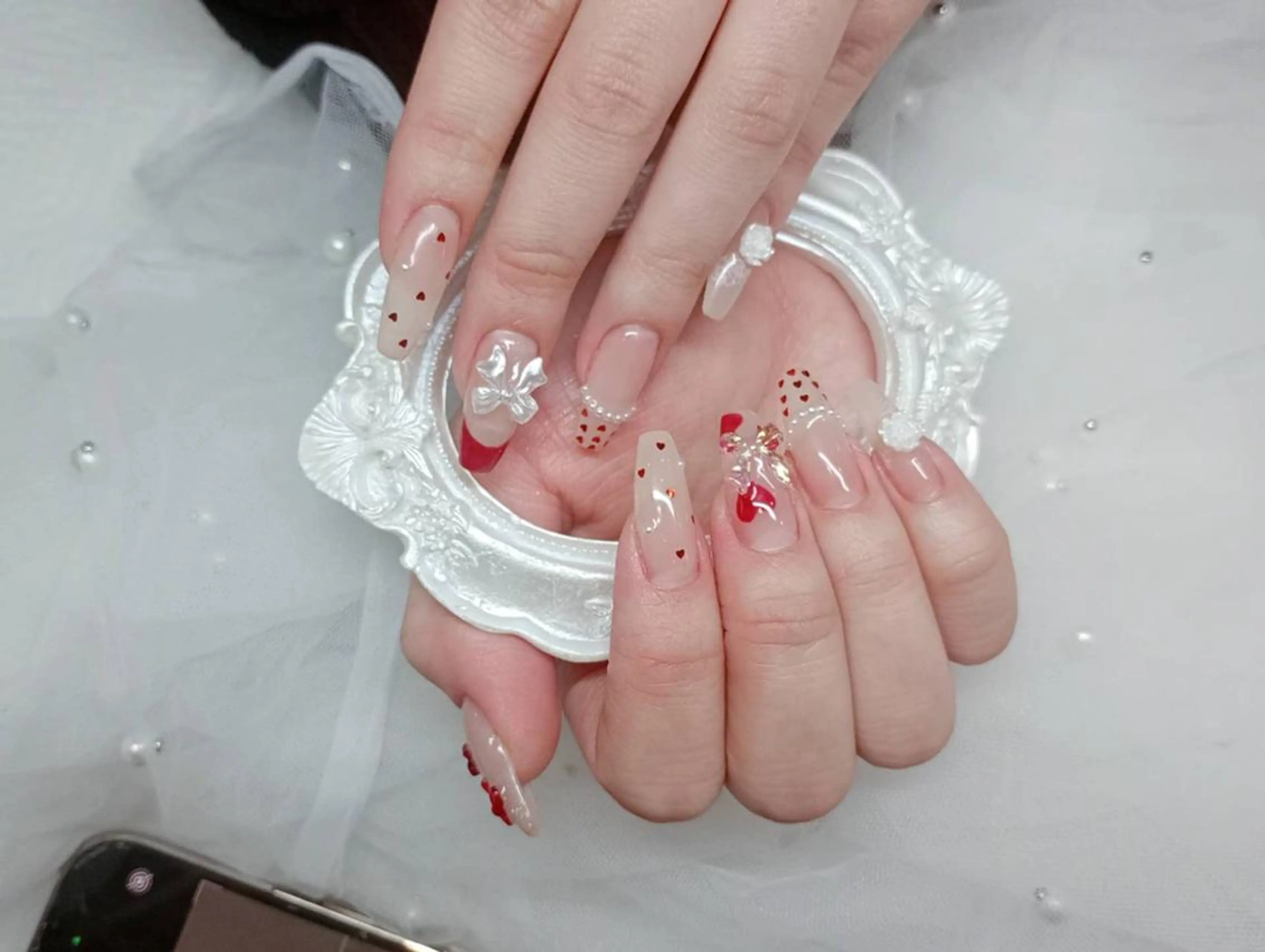 ネイル 長さ出し ジェルネイル 韓国ネイル 持ち込み パラジェル ハンドネイル ハンドケア Hana Bloom Nail💜Akiのネイルデザイン